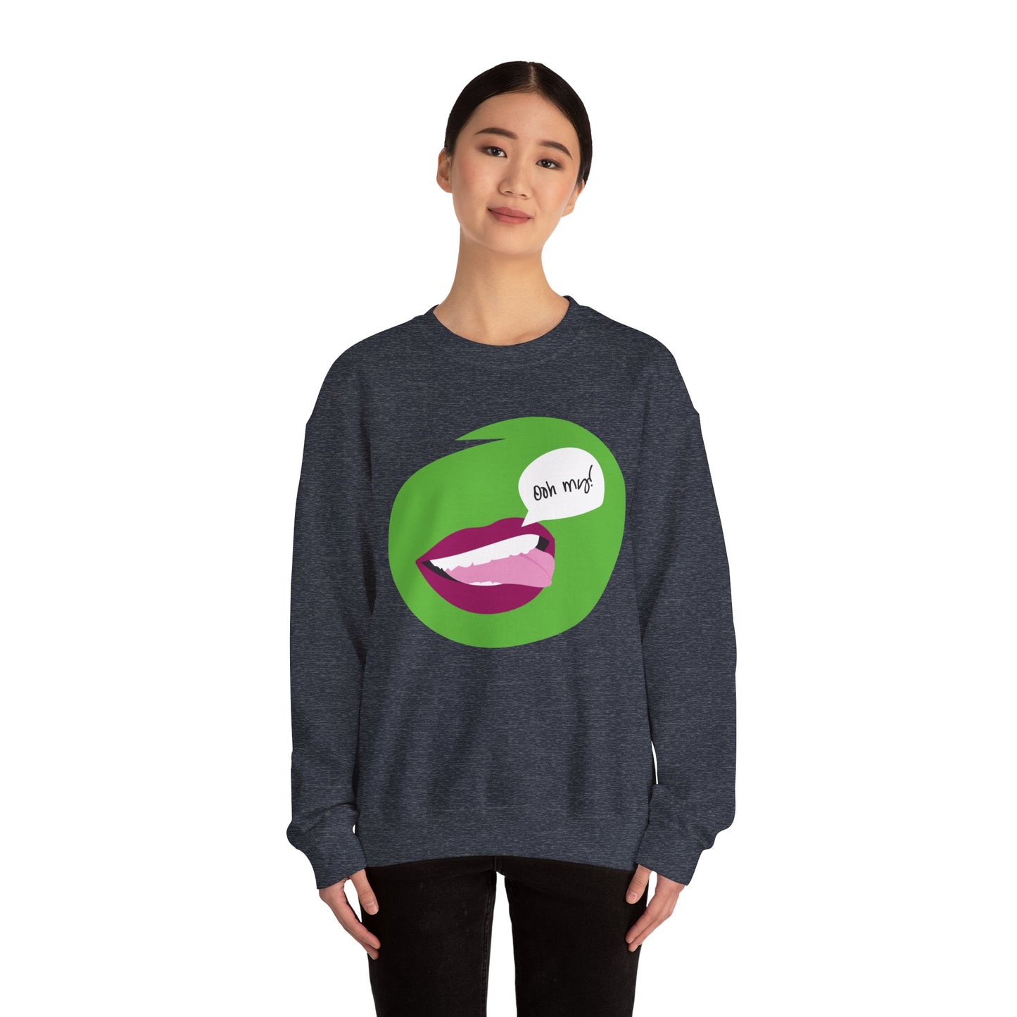 Playful 'Oh My!' Graphic Unisex Crewneck Sweatshirt