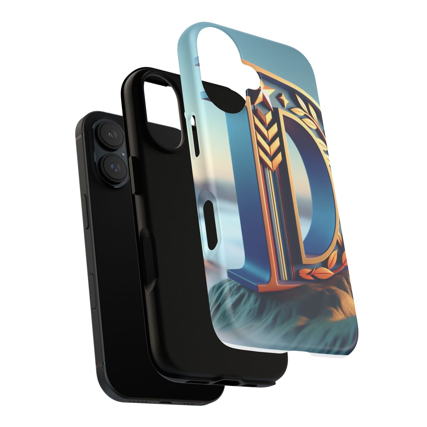 Sleek Personalized Phone Case with Initial Design - Stylish Protection for Everyday Use