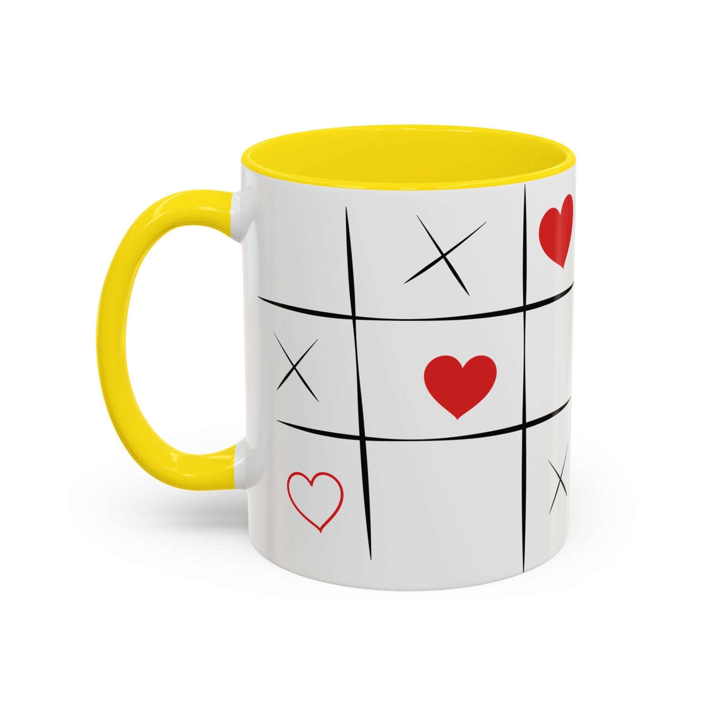 Love Tic Tac Toe Coffee Mug - Perfect for Valentine's Day and Romantic Moments