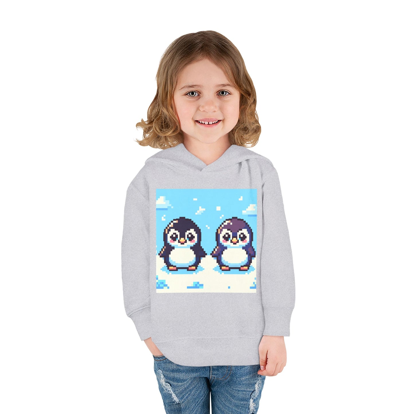 Cute Penguin Toddler Pullover Fleece Hoodie - Perfect for Winter Playtime