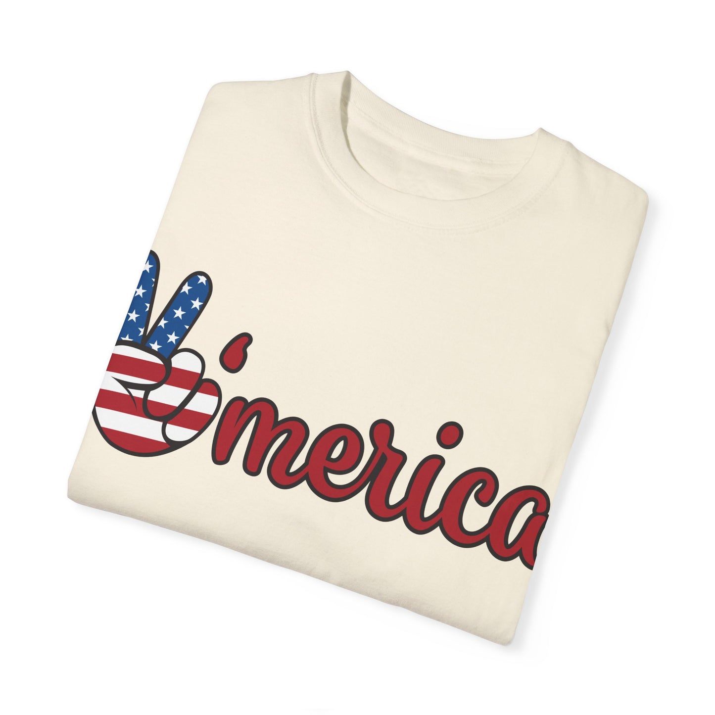 'Peace' Americana Unisex Garment-Dyed T-Shirt - Celebrate Freedom & Unity