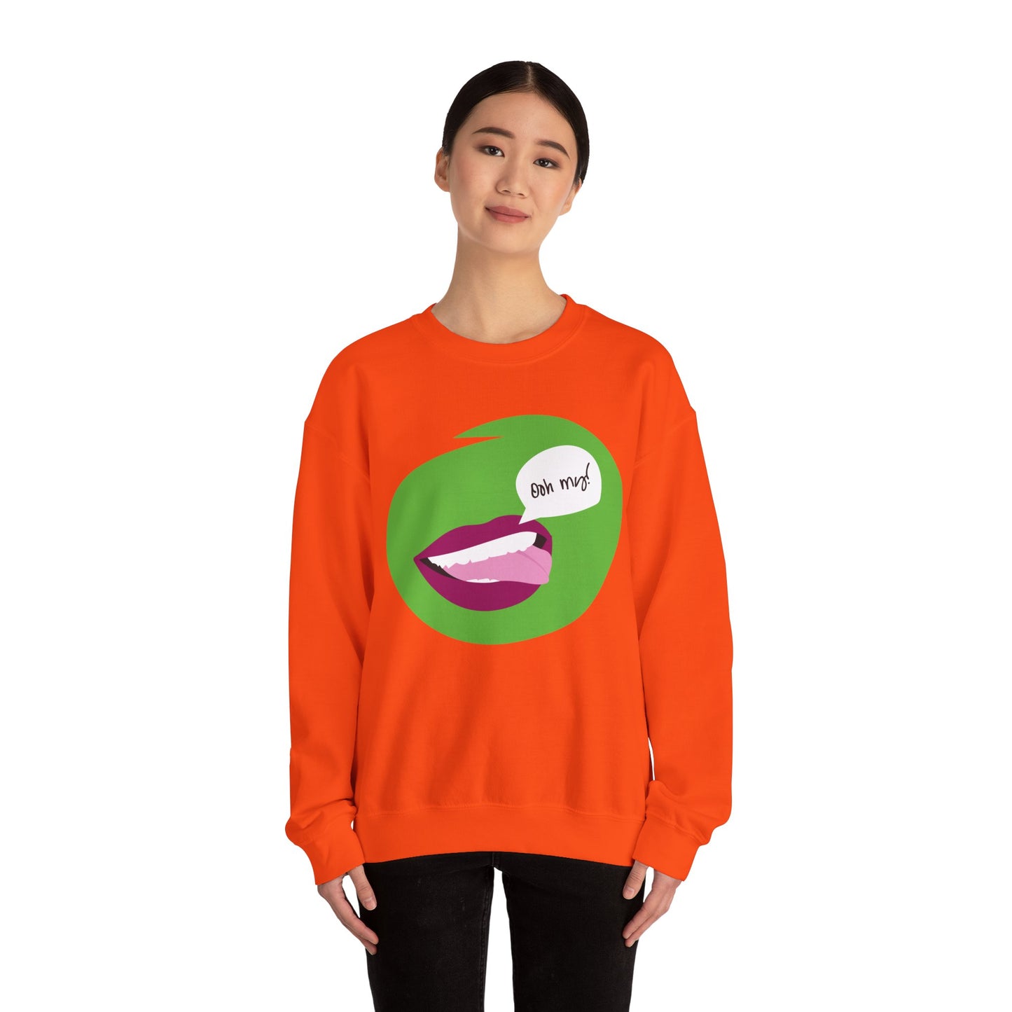 Playful 'Oh My!' Graphic Unisex Crewneck Sweatshirt