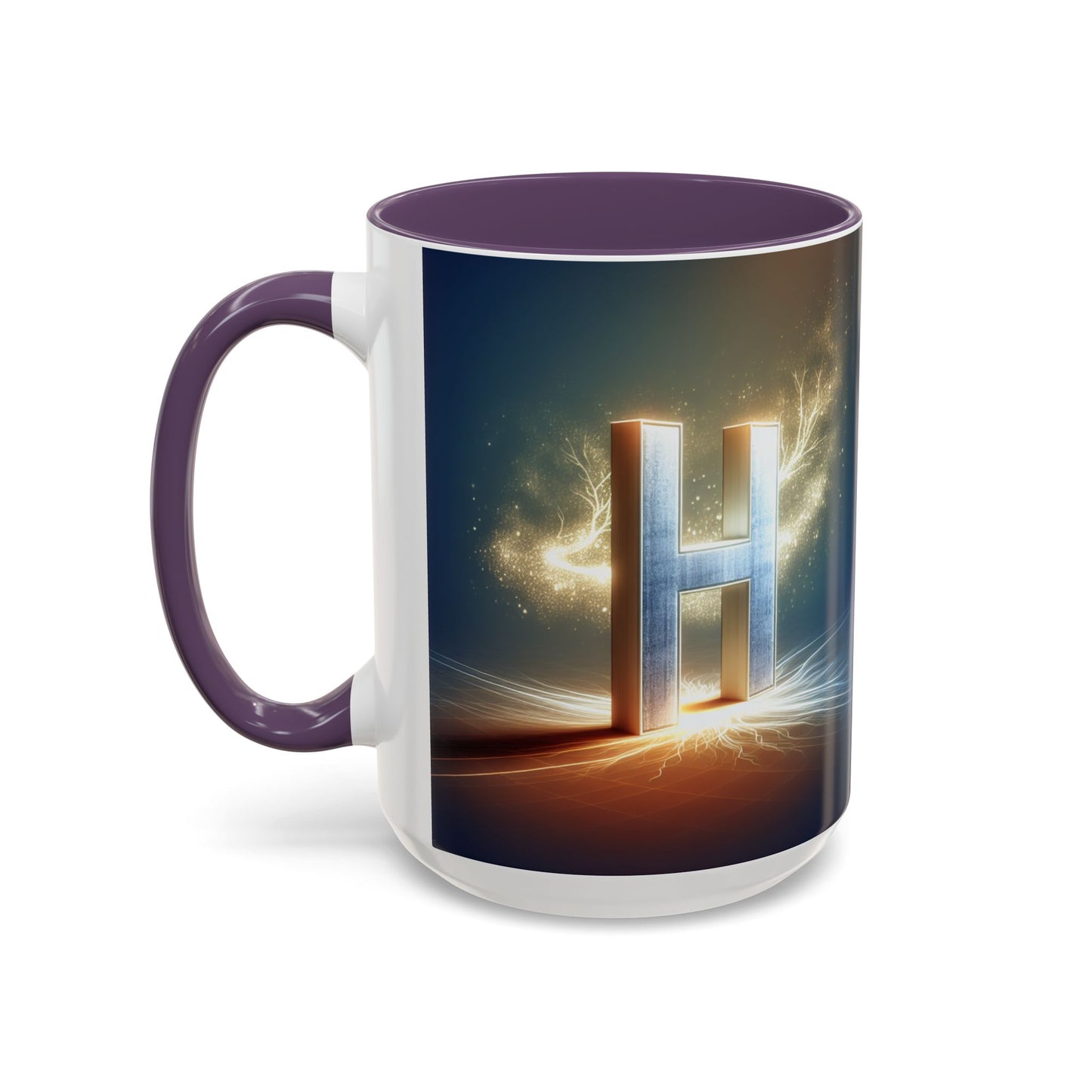 Stunning Accent Coffee Mug with Abstract Letter Design