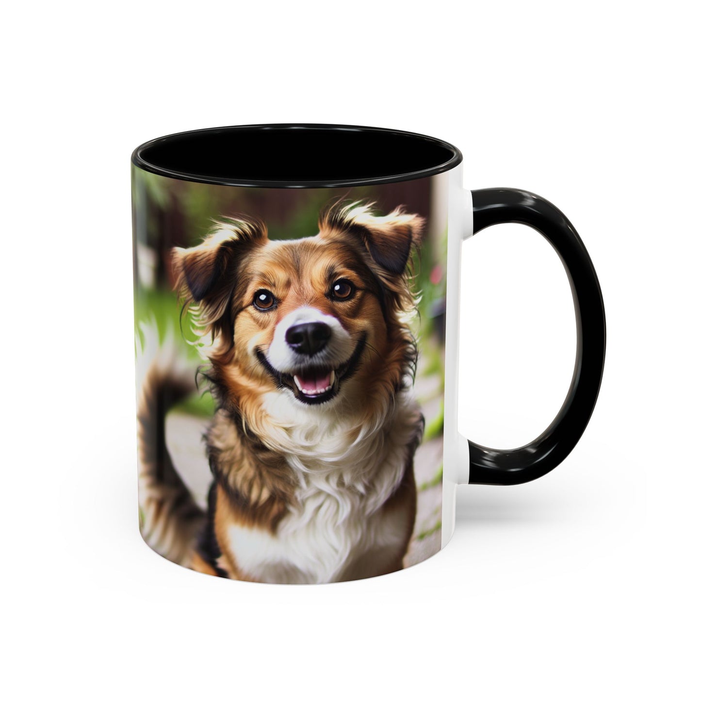 Happy Dog Graphic Accent Coffee Mug | Perfect for Pet Lovers