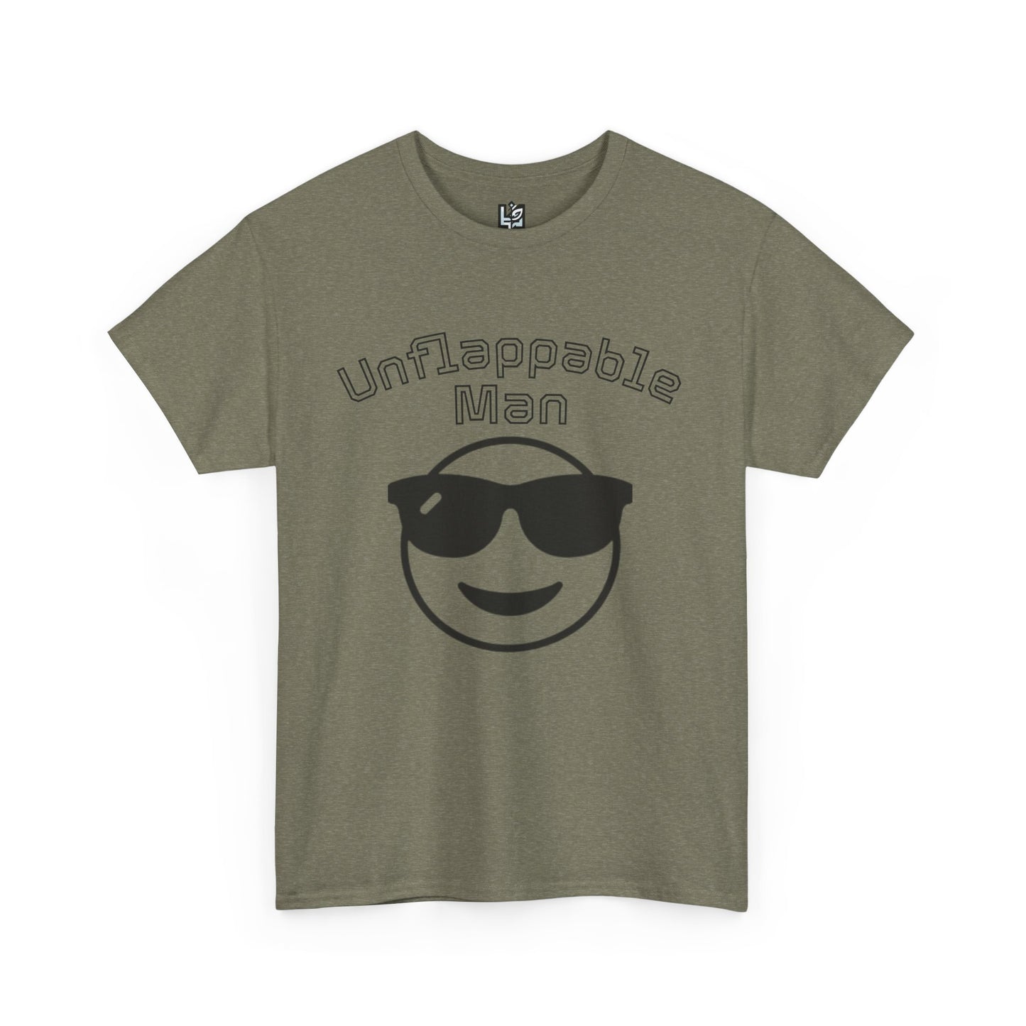 Unflappable Man Unisex Heavy Cotton Tee, Cool Graphic T-Shirt for Men, Perfect Gift for Birthdays, Casual Wear, Outdoor Activities