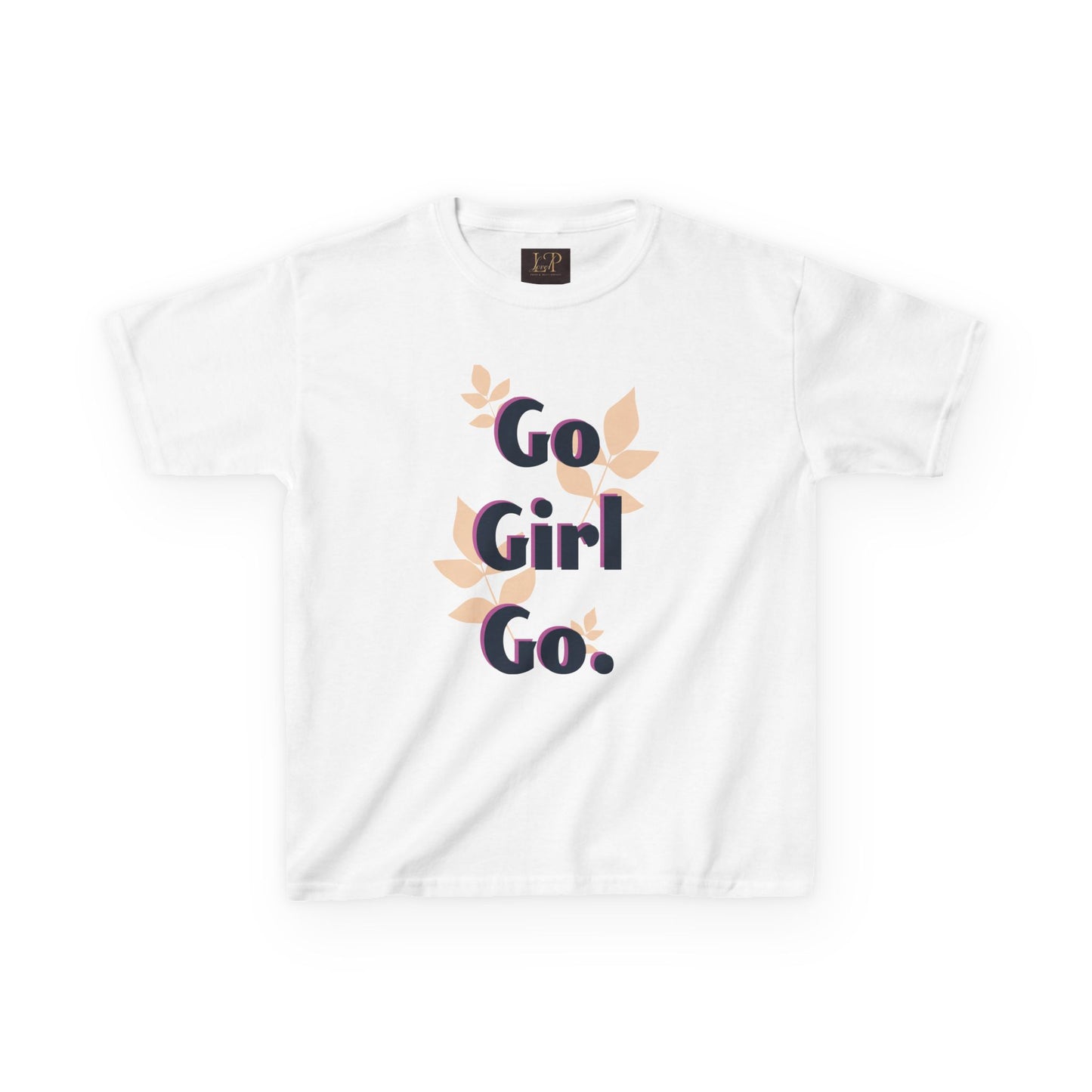 Go Girl Go Kids Heavy Cotton Tee - Motivational T-Shirt for Girls