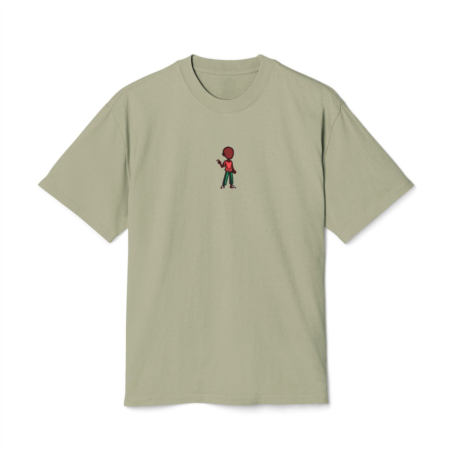 Graphic Tee — Small Red Skateboarder Chest Design