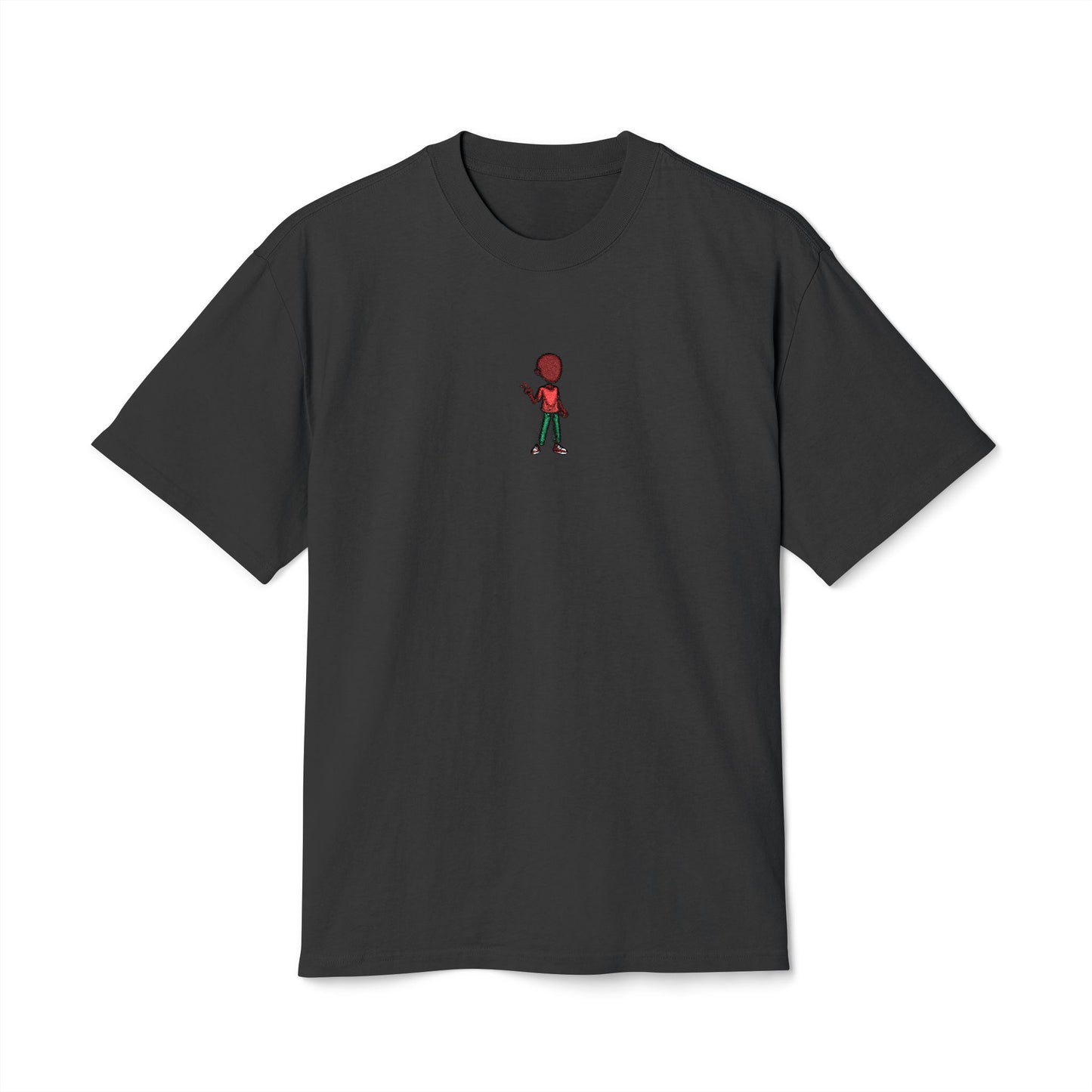 Graphic Tee — Small Red Skateboarder Chest Design