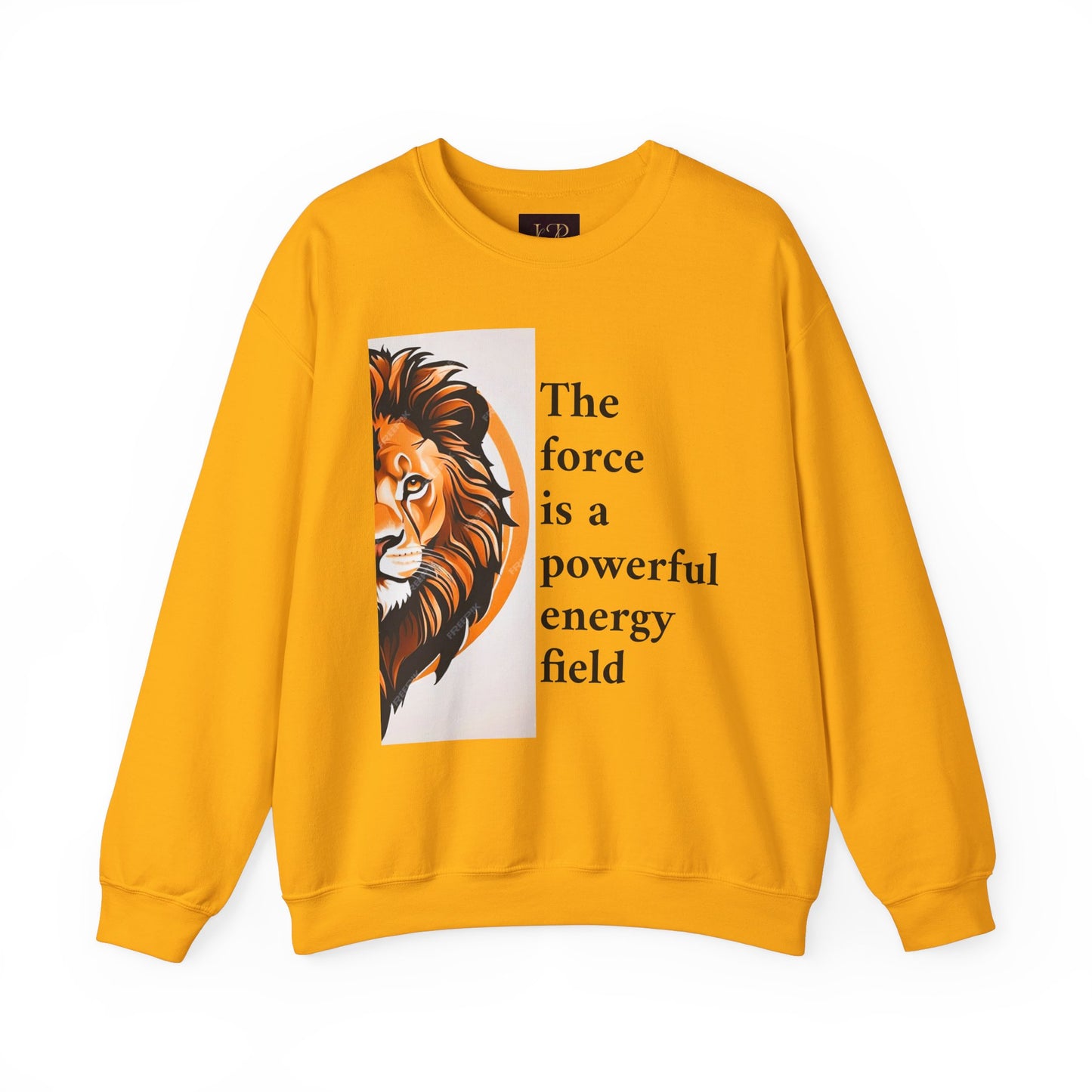 Motivational Lion Crewneck Sweatshirt | The Force Is A Powerful Energy Field