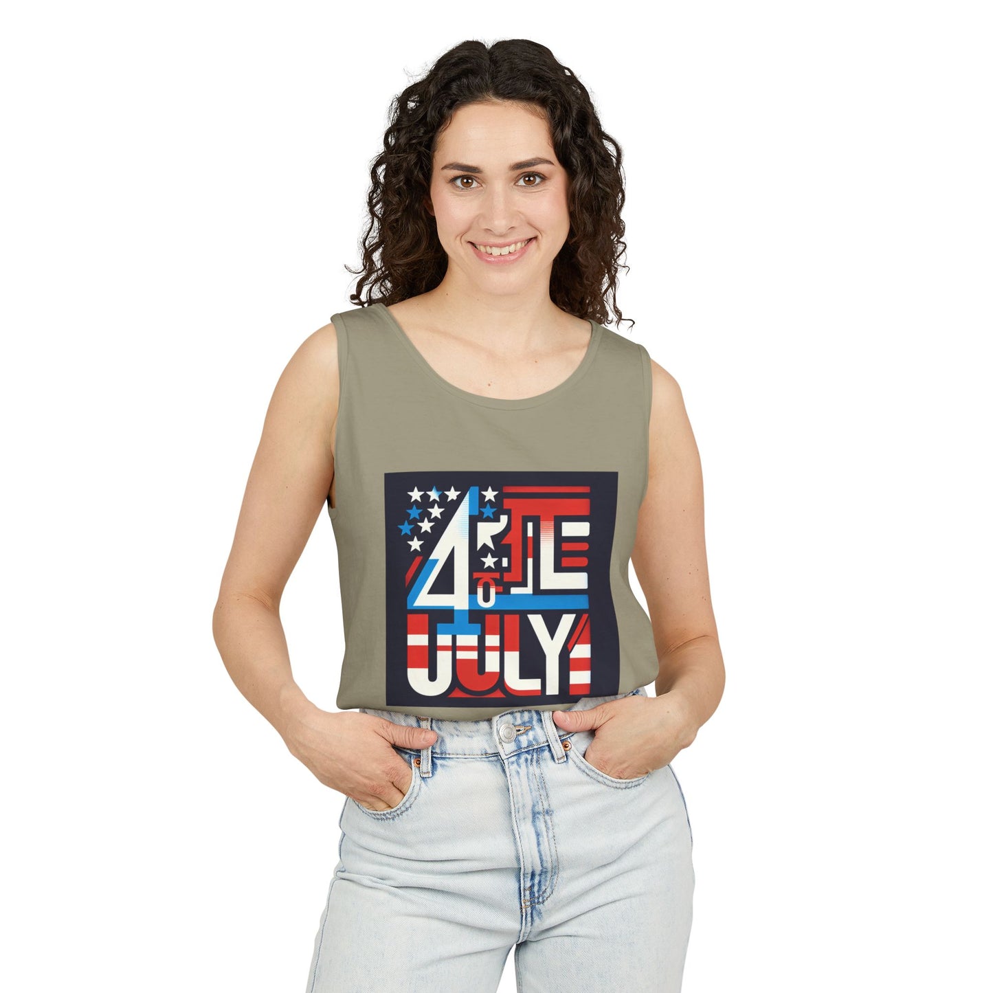 Patriotic Fourth of July Tank Top, American Flag Tee, Summer Celebration Apparel, Unisex Graphic Shirt, USA Independence Day Outfit