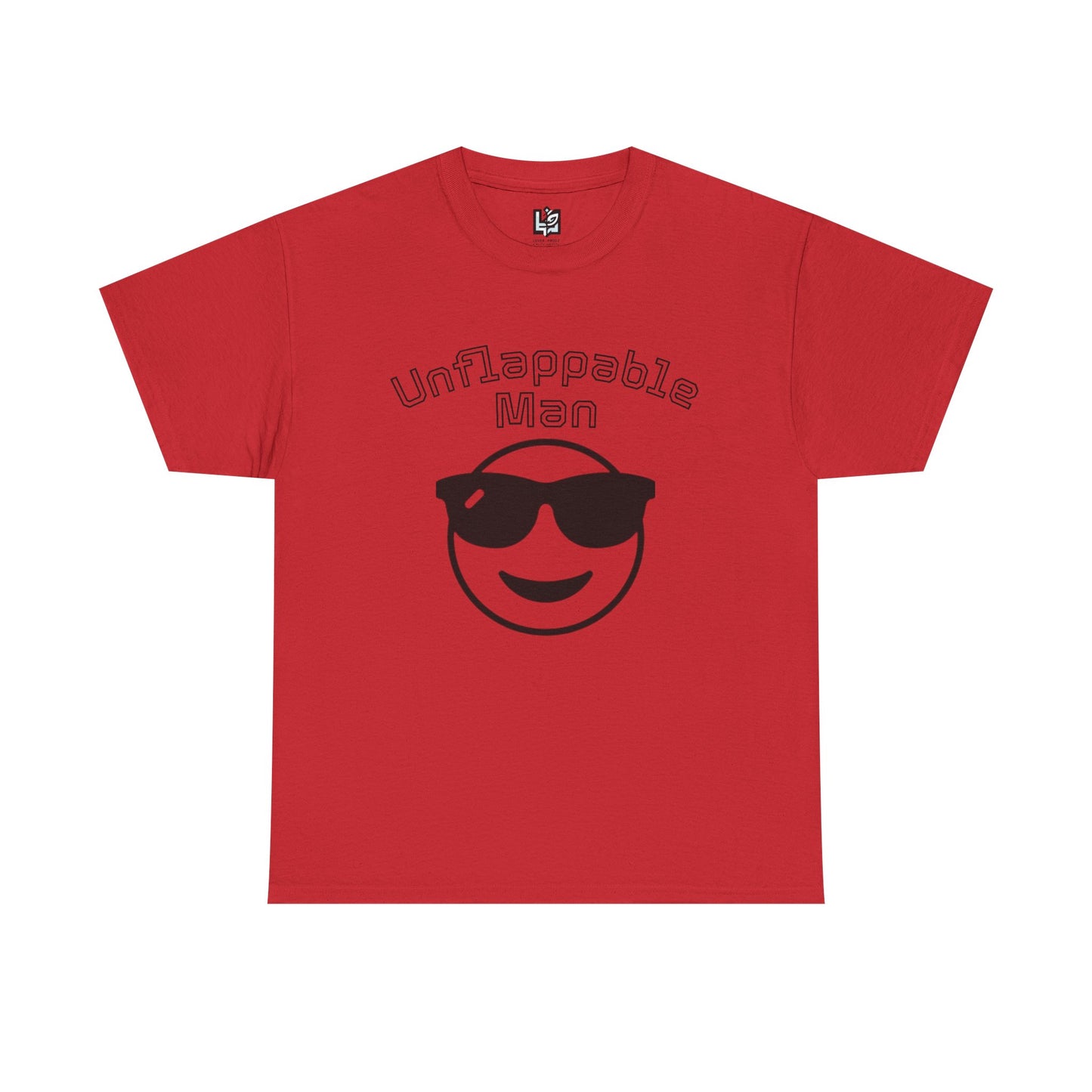 Unflappable Man Unisex Heavy Cotton Tee, Cool Graphic T-Shirt for Men, Perfect Gift for Birthdays, Casual Wear, Outdoor Activities