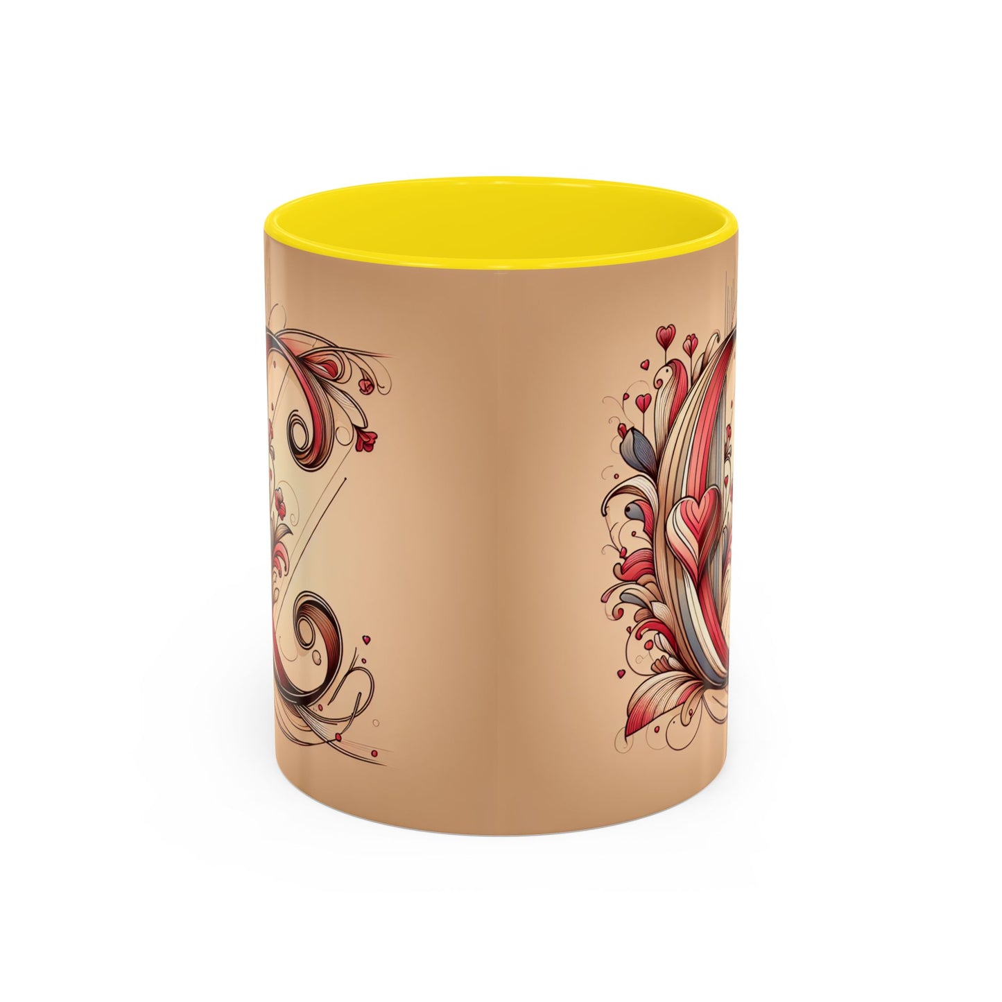 Whimsical Heart Accent Coffee Mug - Perfect for Gifts and Home Decor