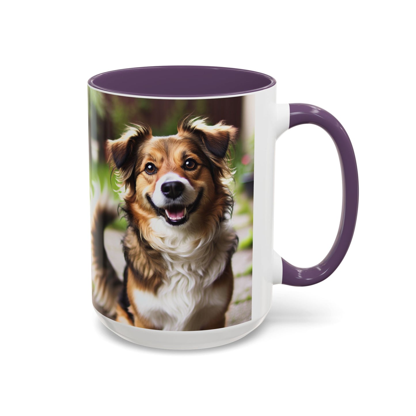 Happy Dog Graphic Accent Coffee Mug | Perfect for Pet Lovers