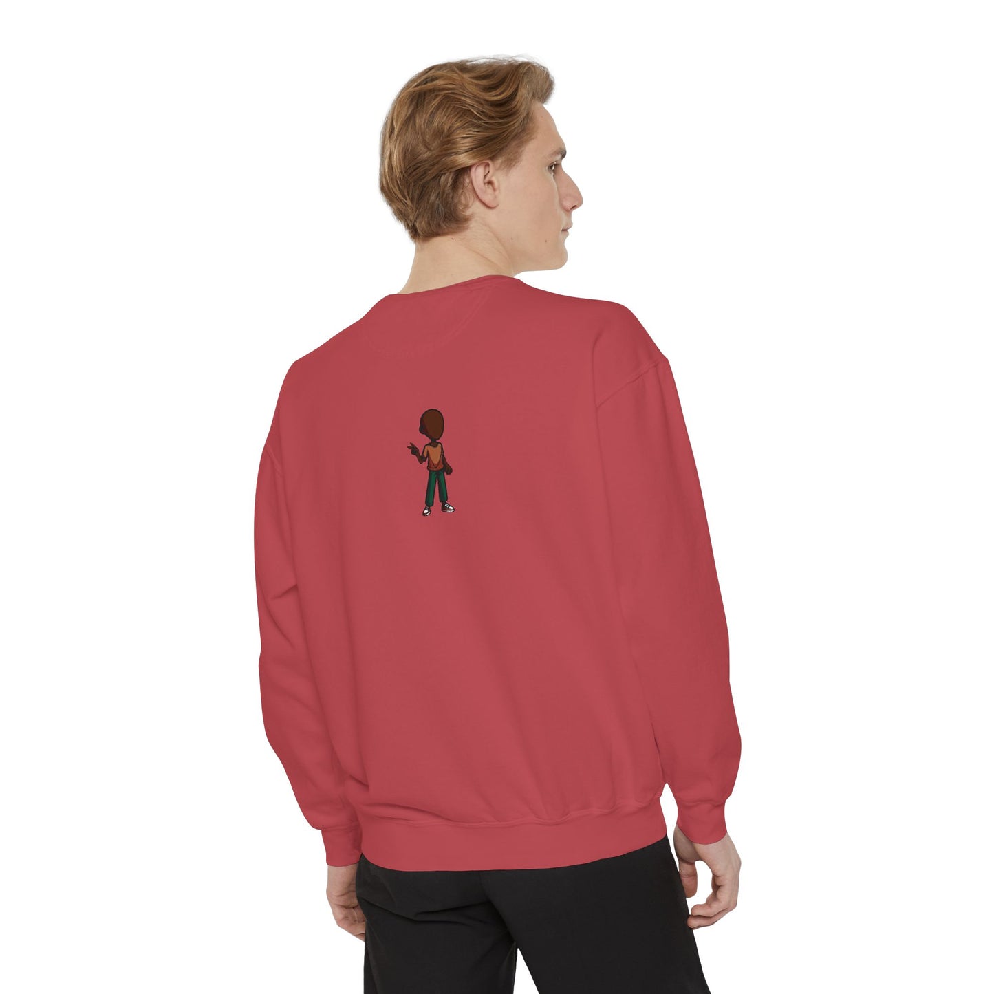 The Unflappable Man Sweatshirt — Retro Badge Graphic Crewneck