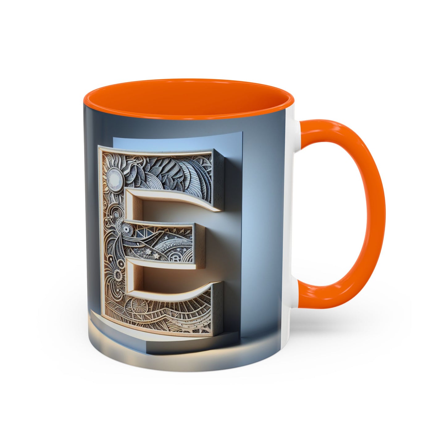 Personalized Elegant Accent Coffee Mug - Unique Monogram Design for Home or Office