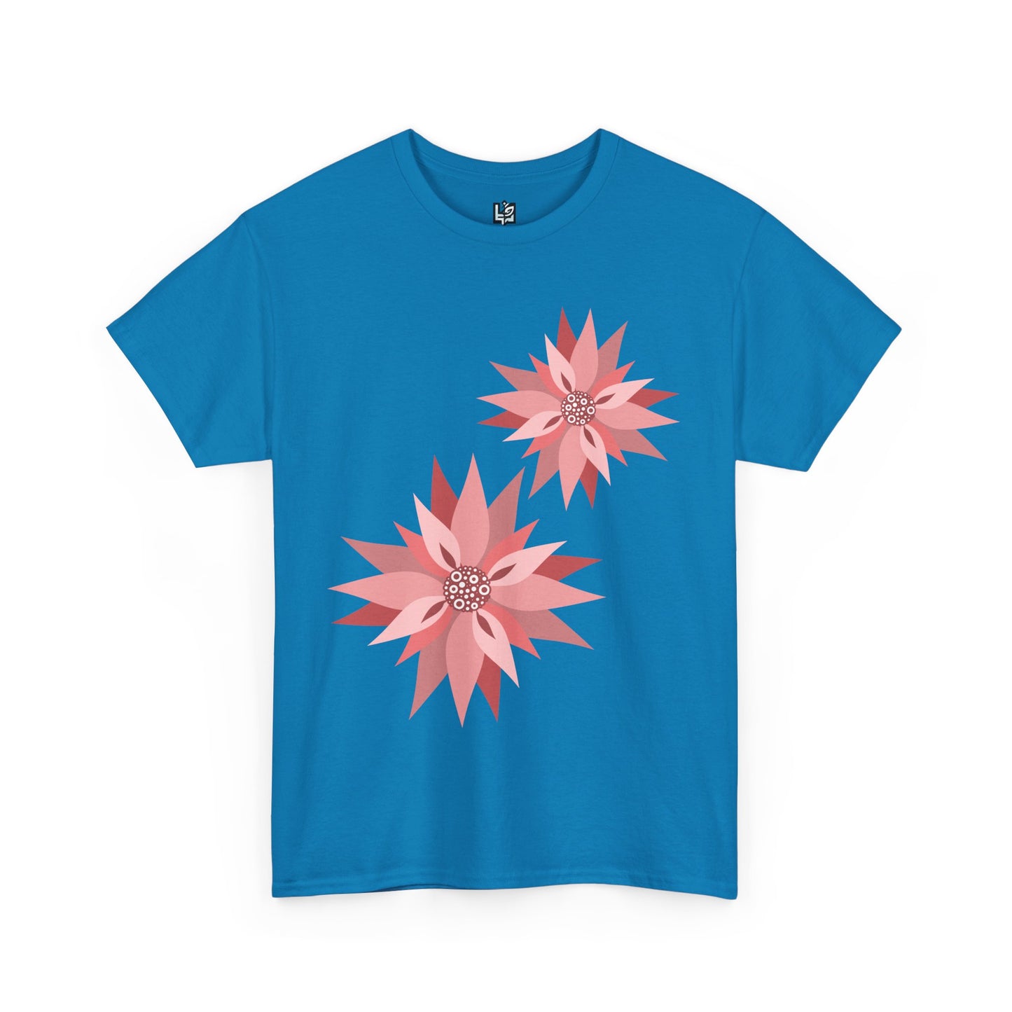 Floral Design Unisex Heavy Cotton Tee - Casual Comfort for Spring Celebrations