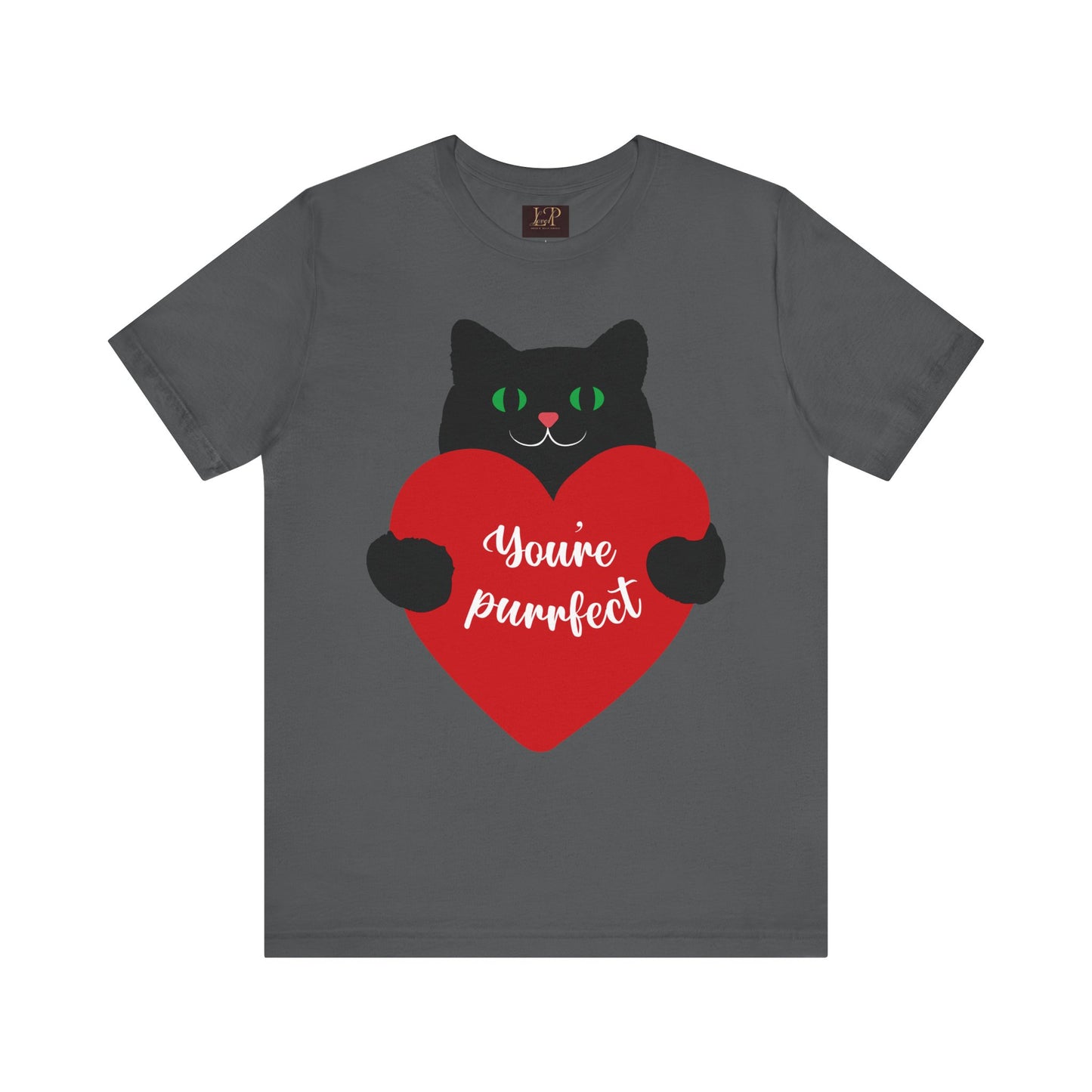 Purrfect Love Cat Tee - Cute Unisex Jersey Short Sleeve Shirt