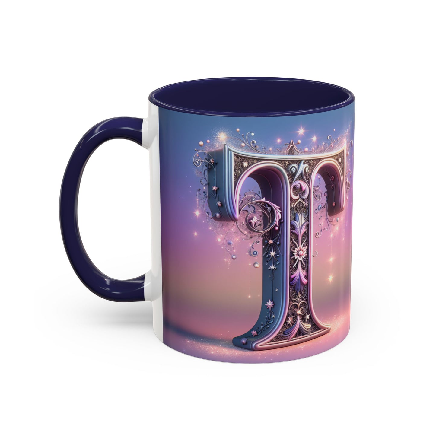 Elegant Decorative Letter "T" Coffee Mug - 11 & 15oz - Perfect Gift for Coffee Lovers!