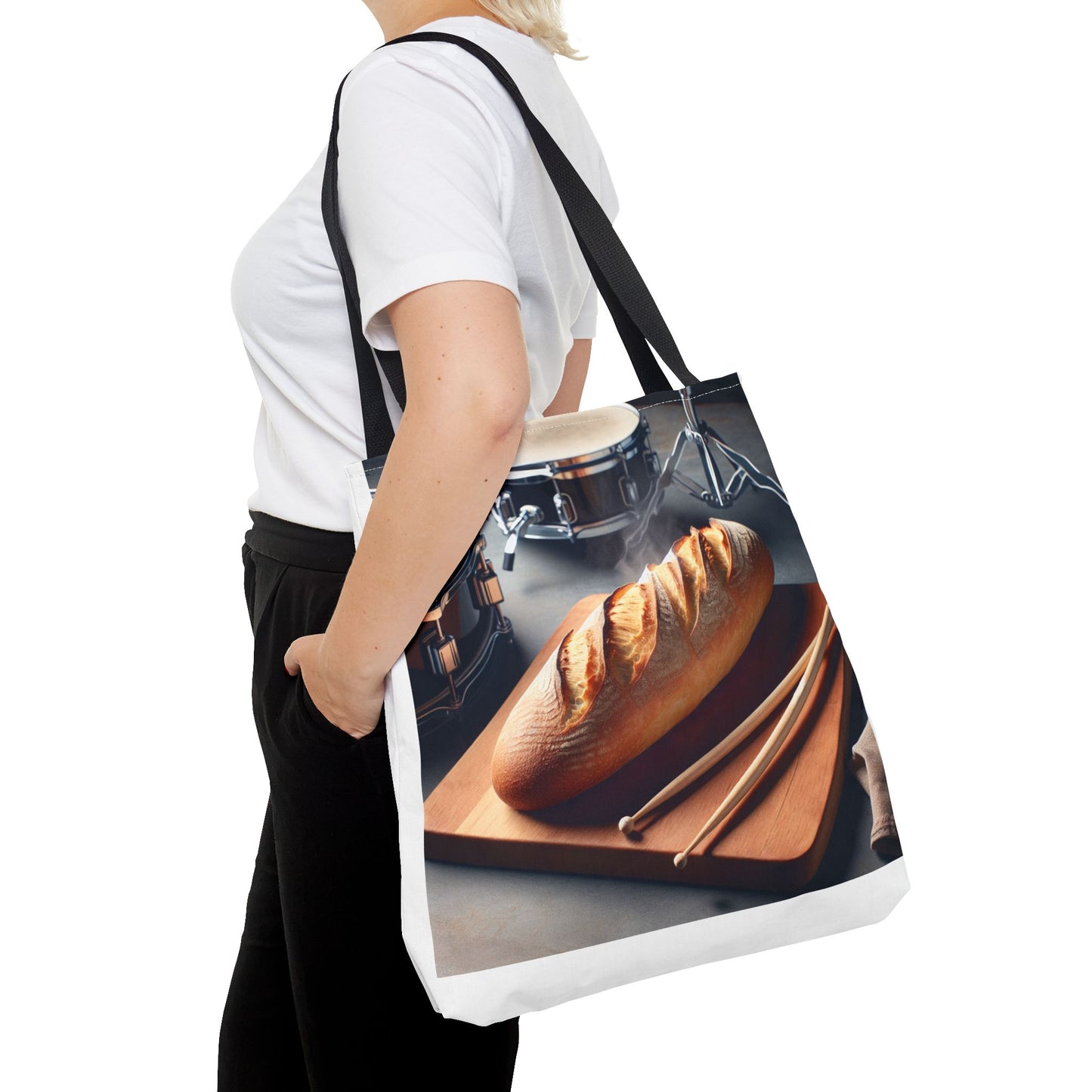 Bread & Drums Tote Bag – Perfect for Food Lovers & Musicians
