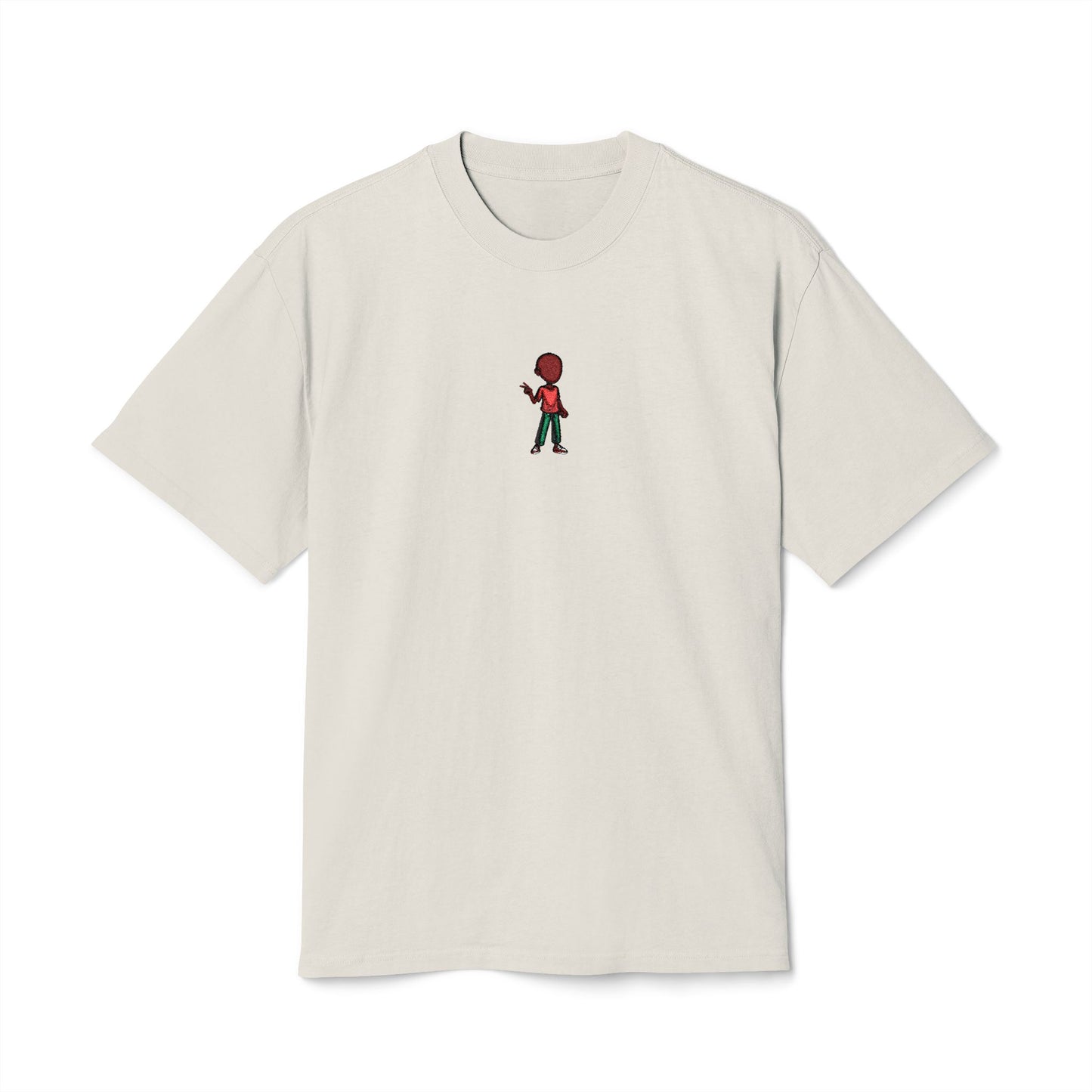Graphic Tee — Small Red Skateboarder Chest Design