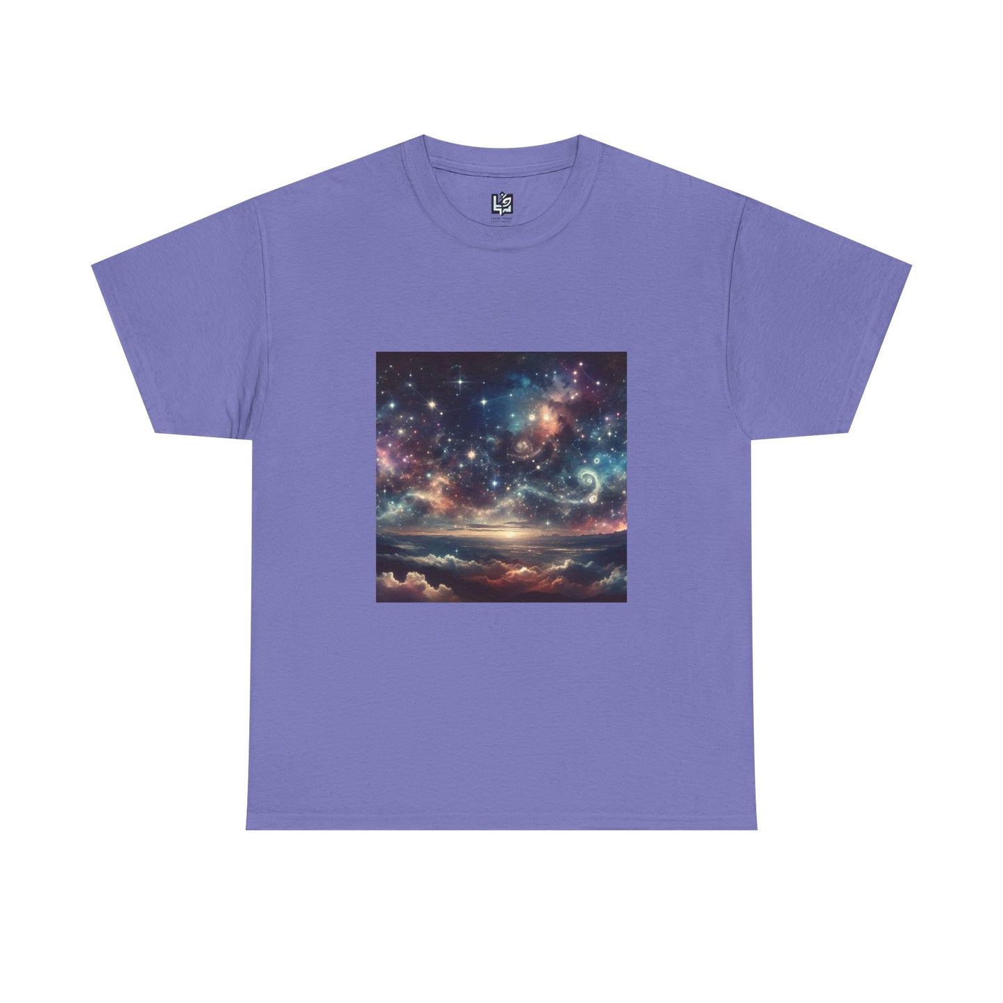 Cosmic Dreams Unisex Heavy Cotton Tee - Celestial Graphic Tee for Stargazers