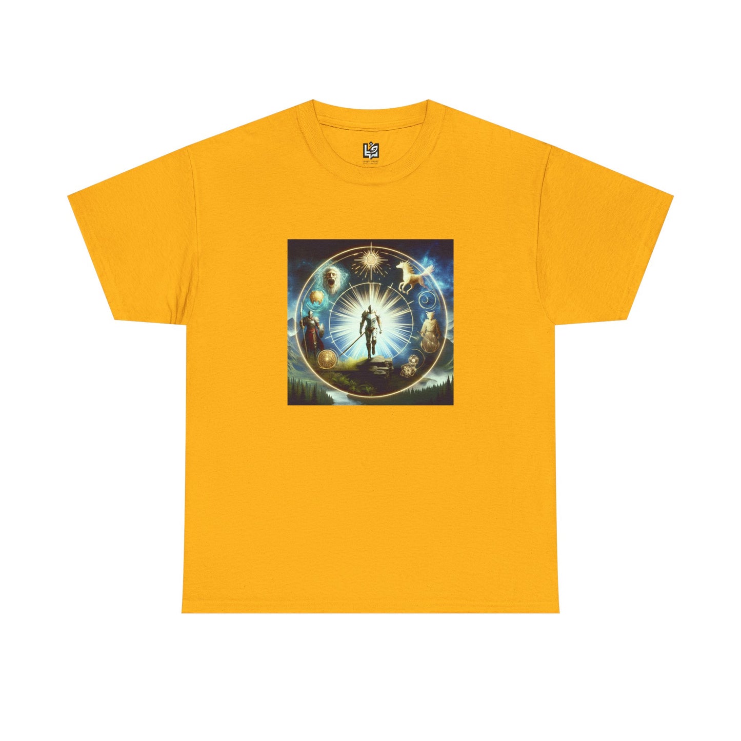 Cosmic Connection Unisex Heavy Cotton Tee - Celestial Design for Star Lovers