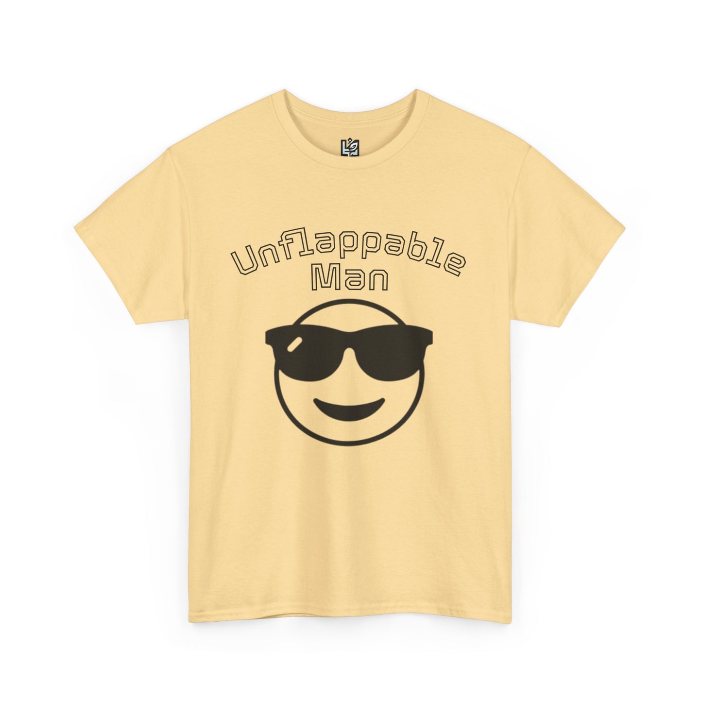 Unflappable Man Unisex Heavy Cotton Tee, Cool Graphic T-Shirt for Men, Perfect Gift for Birthdays, Casual Wear, Outdoor Activities