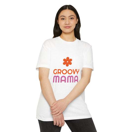 Groovy Mama Unisex CVC Jersey T-Shirt - Fun & Playful Gift for Moms