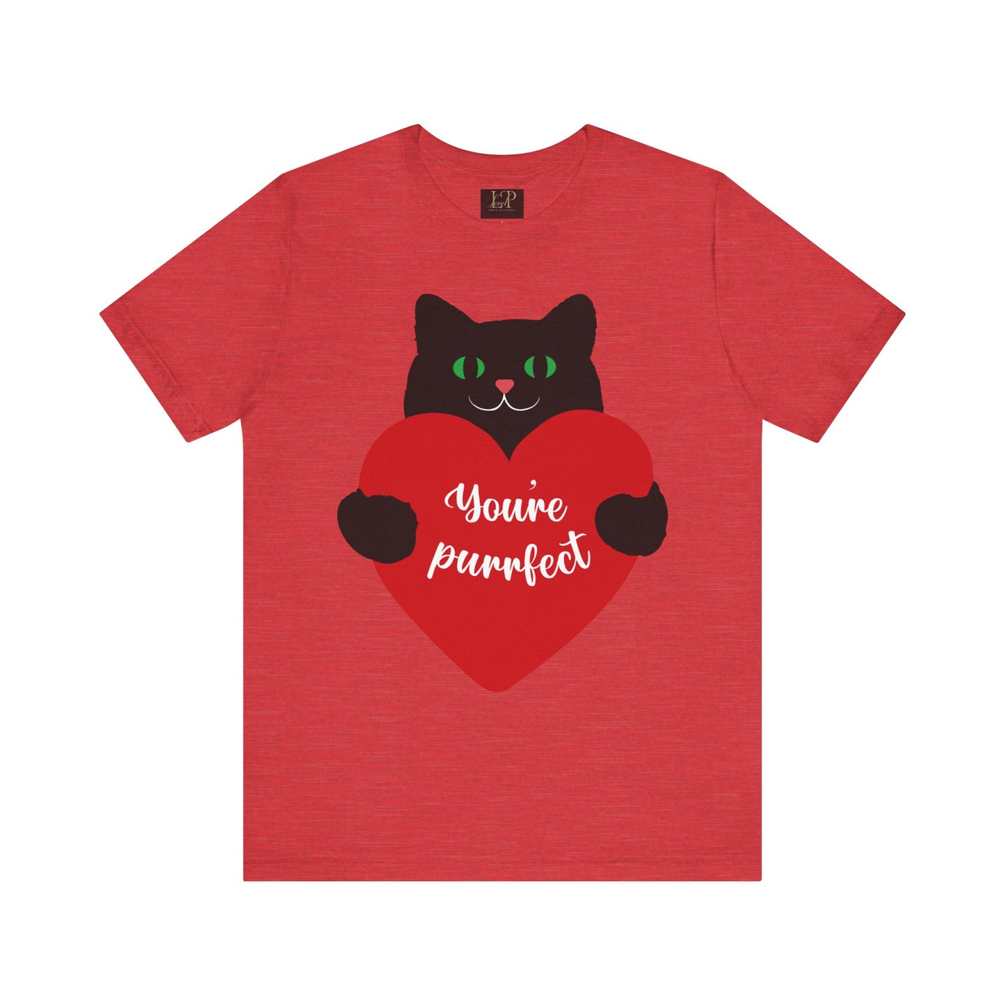 Purrfect Love Cat Tee - Cute Unisex Jersey Short Sleeve Shirt