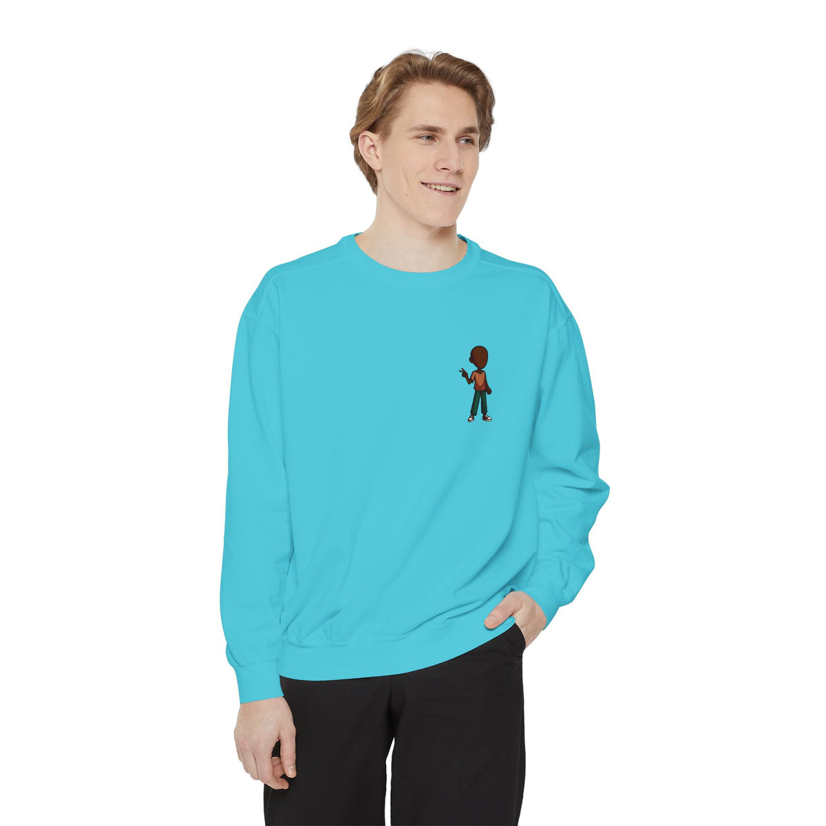 Retro Pixel Boy Graphic Sweatshirt