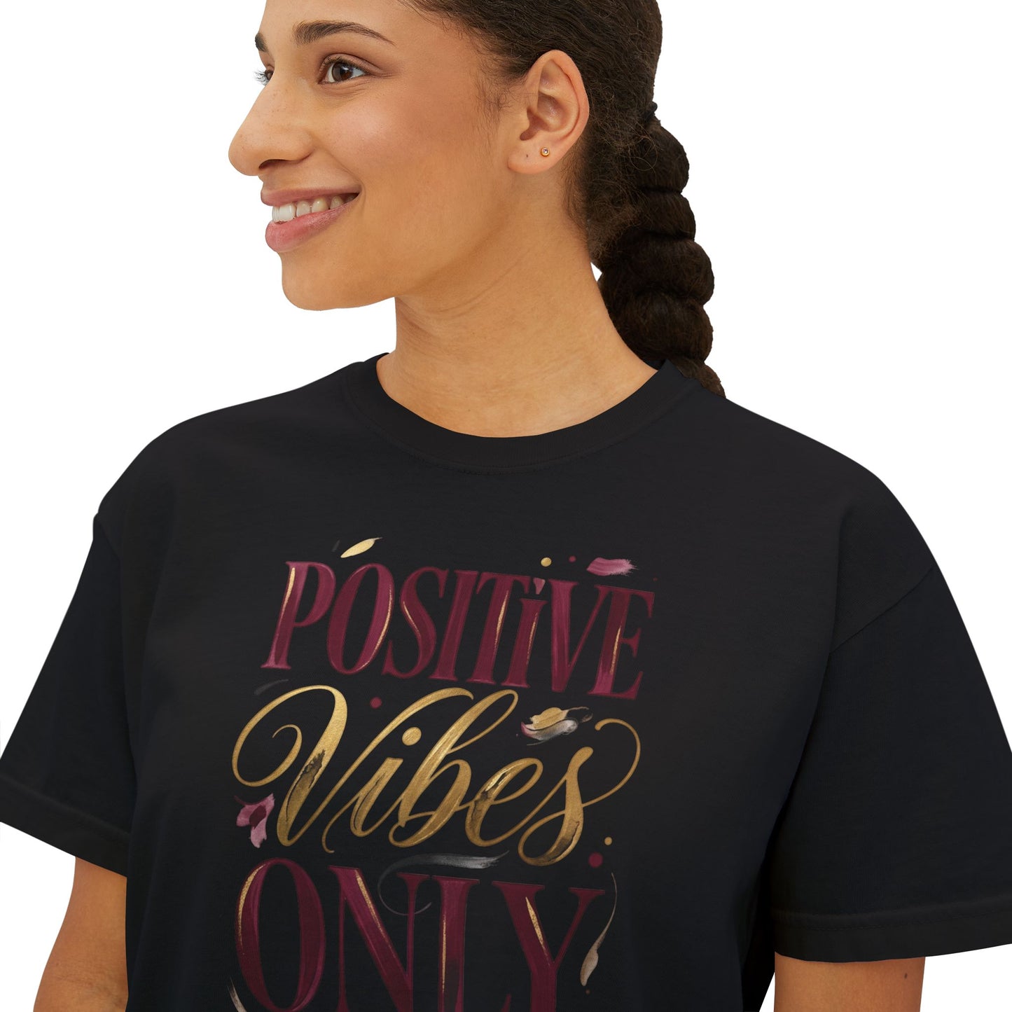 Positive Vibes Only Boxy Tee