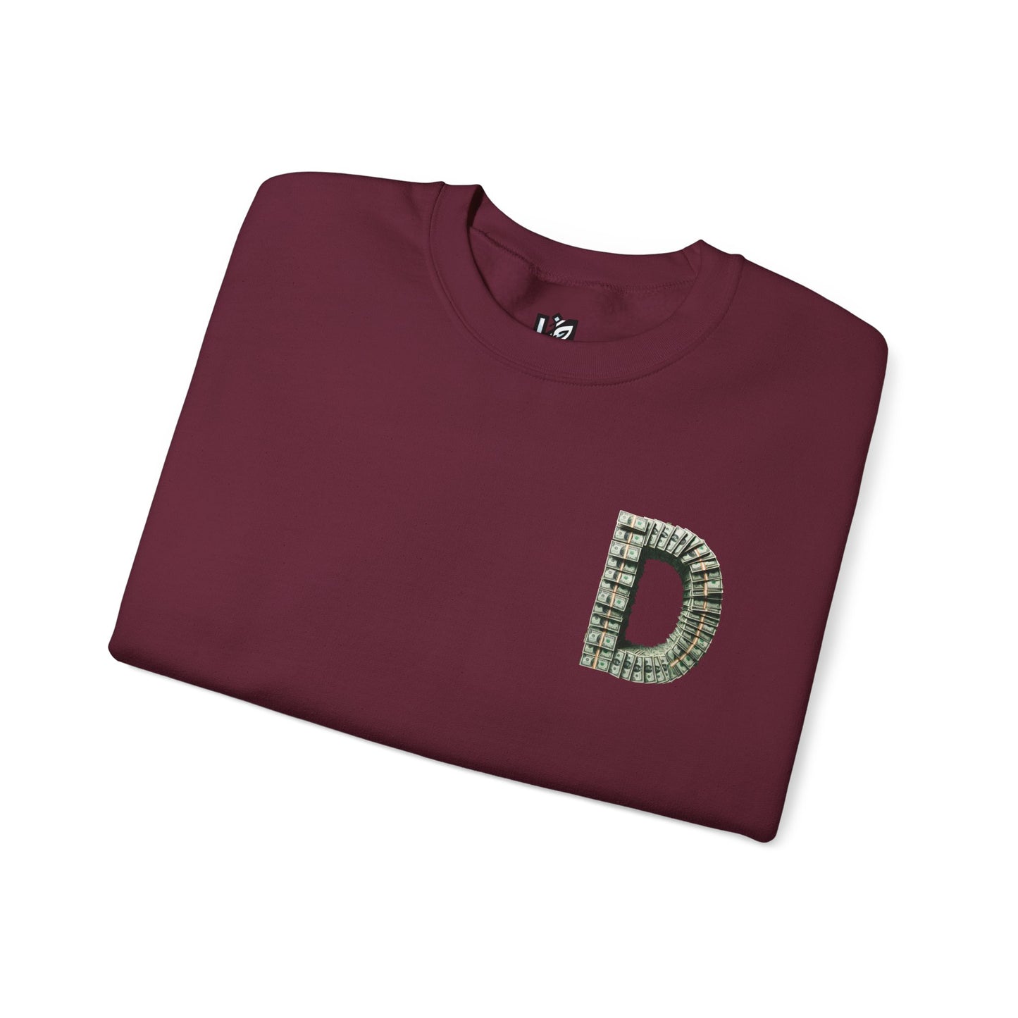 Unisex Crewneck Sweatshirt with 'D' and Dollar Sign Design | Stylish & Cozy Apparel for Casual Days