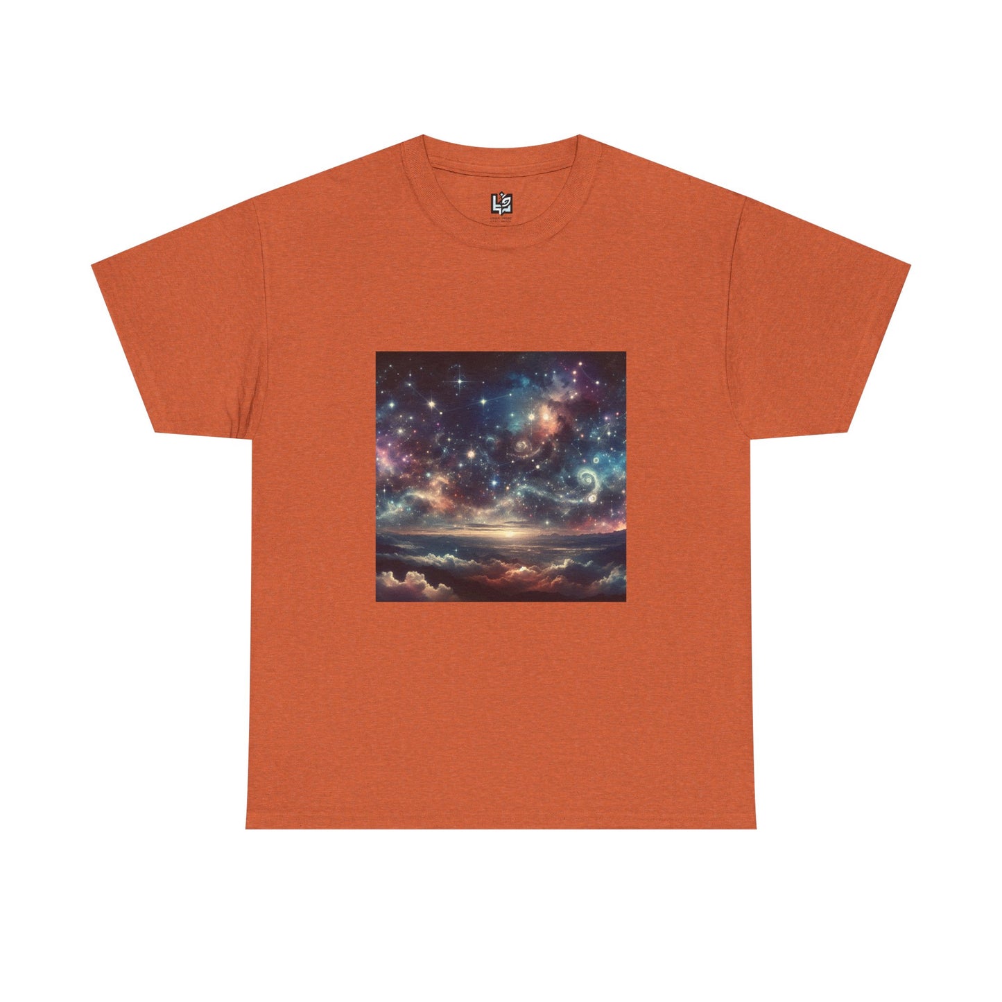 Cosmic Dreams Unisex Heavy Cotton Tee - Celestial Graphic Tee for Stargazers