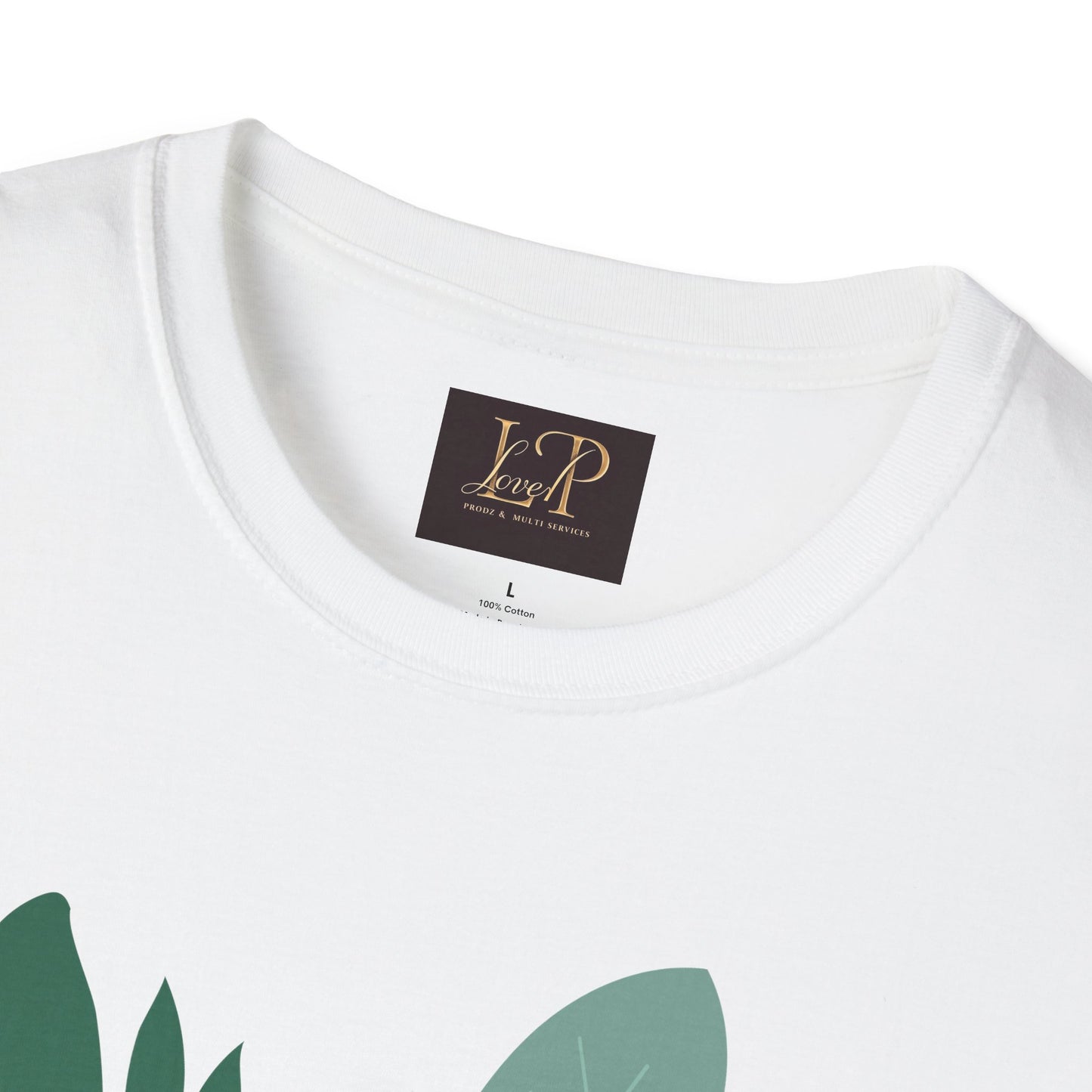 Chic Botanical Portrait T-Shirt for Nature Lovers