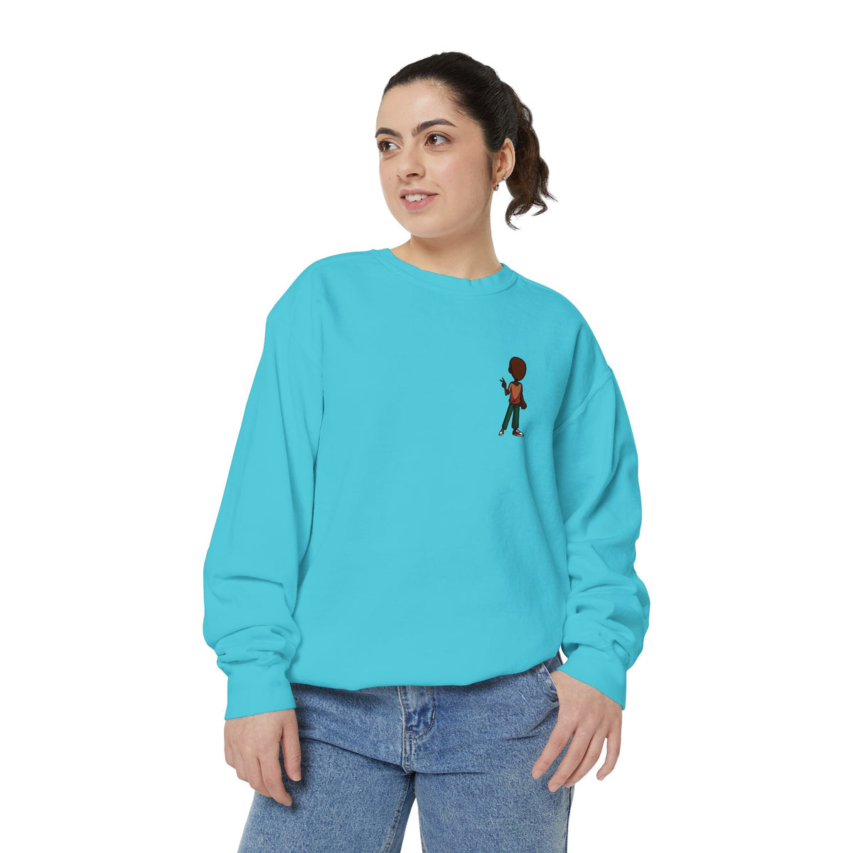 Retro Pixel Boy Graphic Sweatshirt