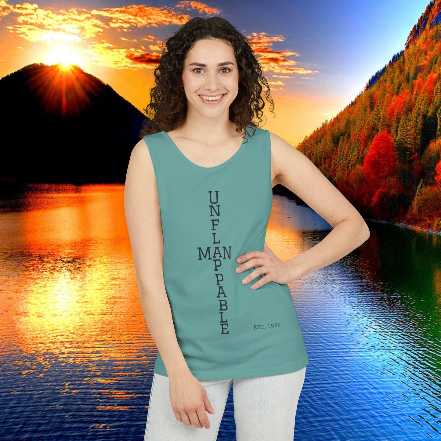 Unisex Inspirational Tank Top - Unflappable, Summer Apparel, Vacation Wear, Casual Gift, Fitness Gear