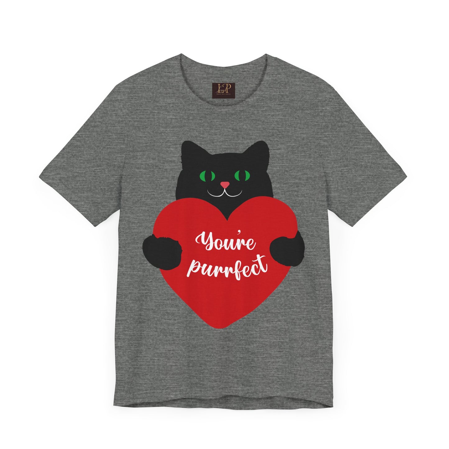 Purrfect Love Cat Tee - Cute Unisex Jersey Short Sleeve Shirt