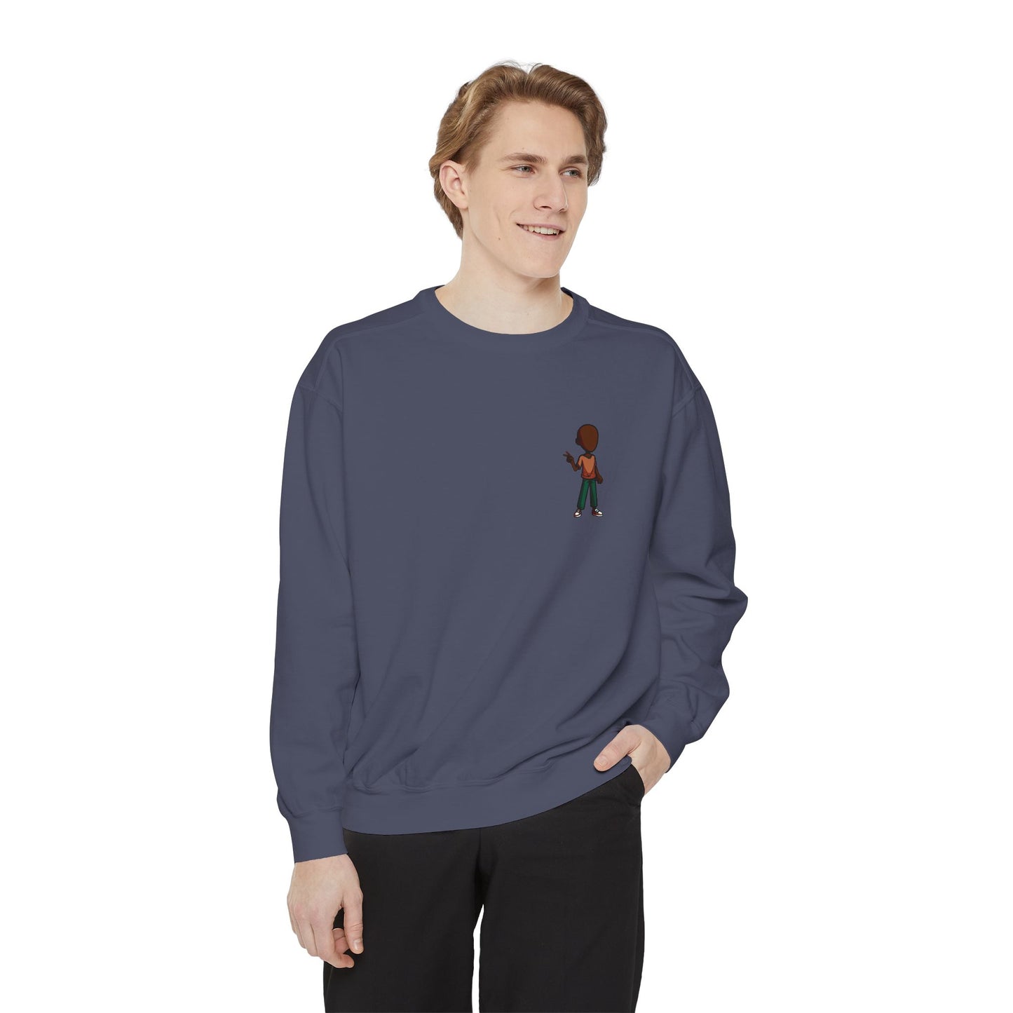 Retro Pixel Boy Graphic Sweatshirt