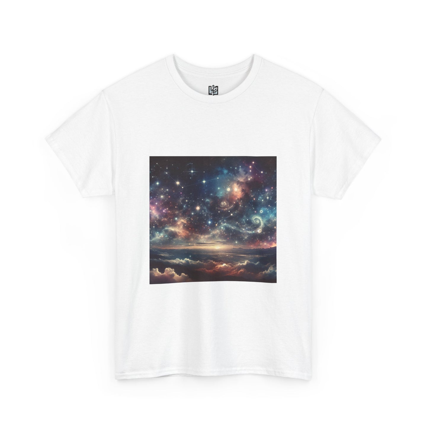 Cosmic Dreams Unisex Heavy Cotton Tee - Celestial Graphic Tee for Stargazers
