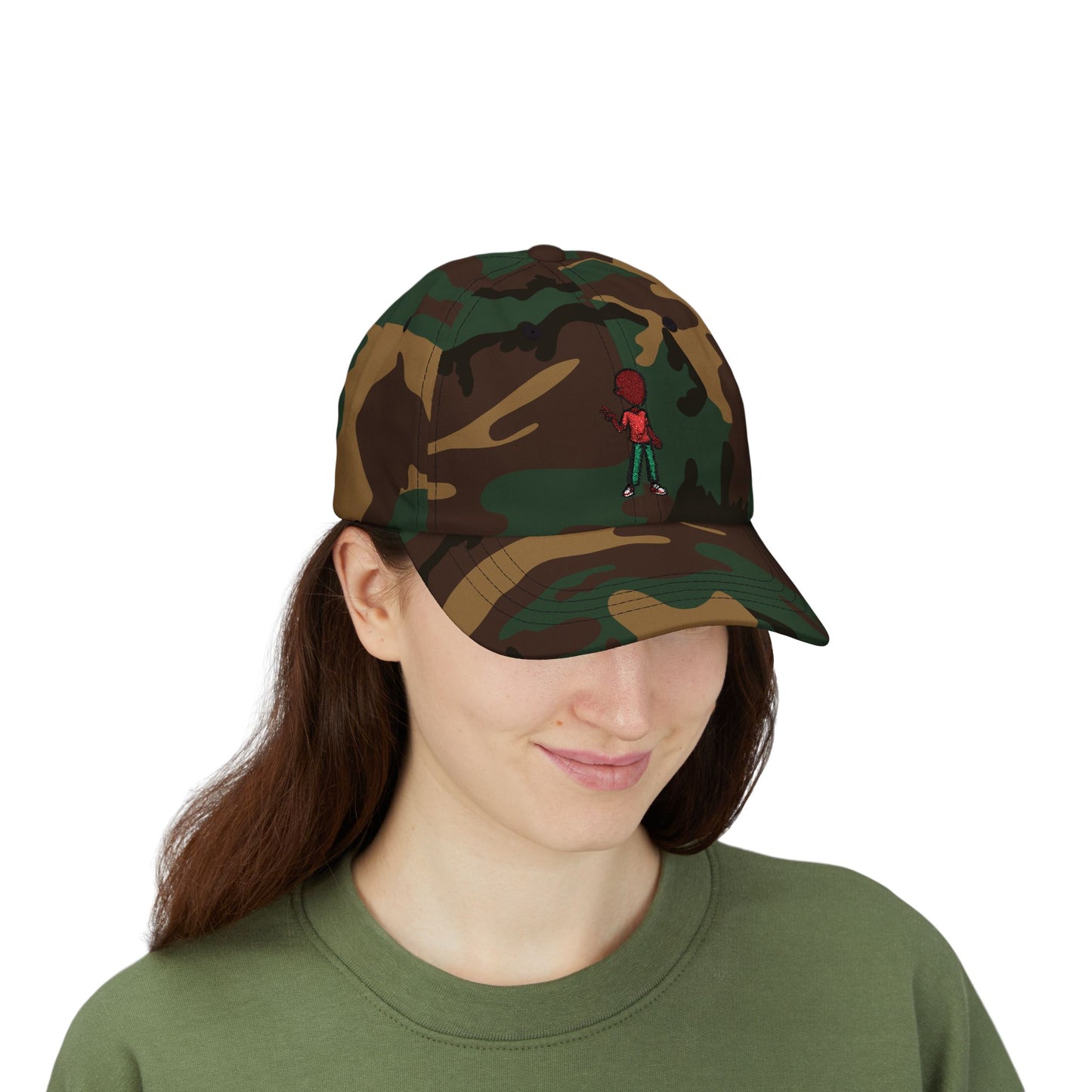 Embroidered Retro Figure Dad Cap – Minimal Streetwear Baseball Hat