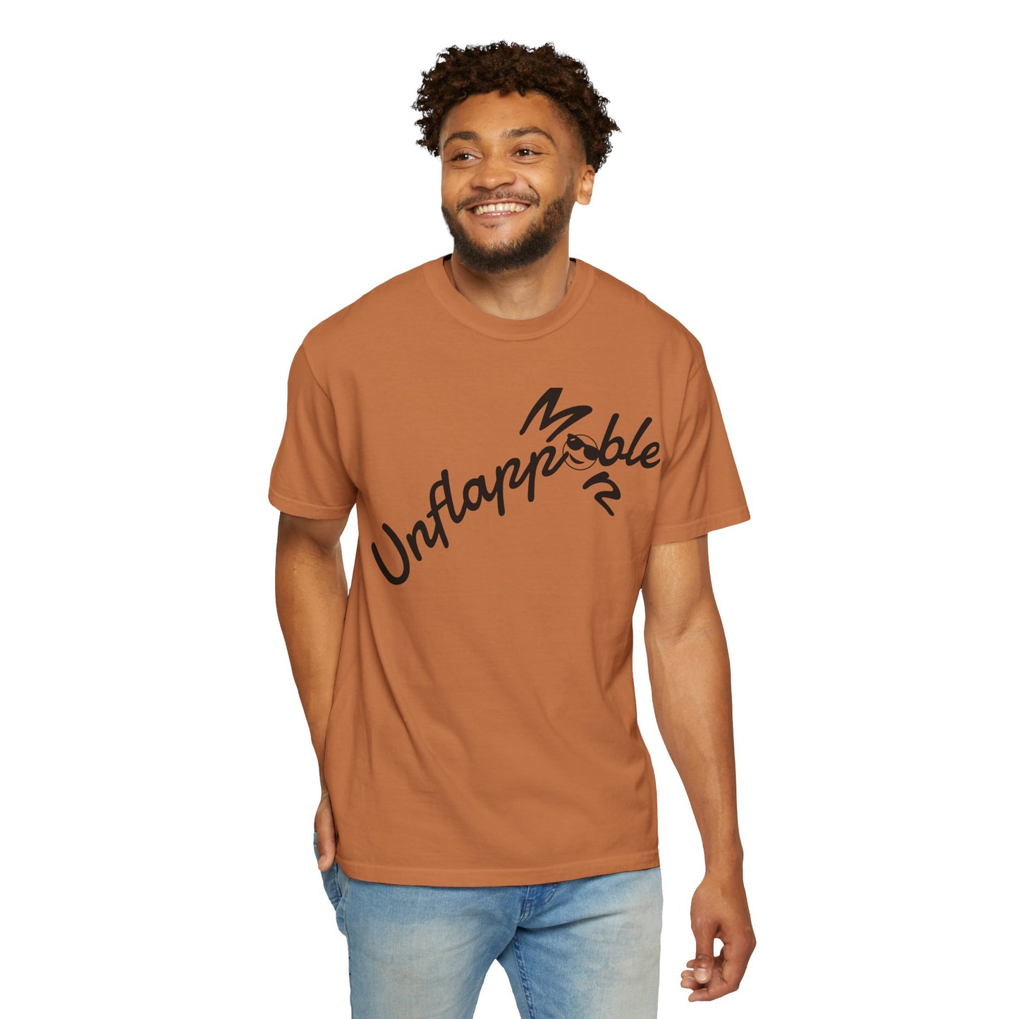 Unisex Garment-Dyed T-shirt - Unflappable Casual Tee, Gift for Friends, Motivational Shirt, Relaxed Fit, Everyday Wear