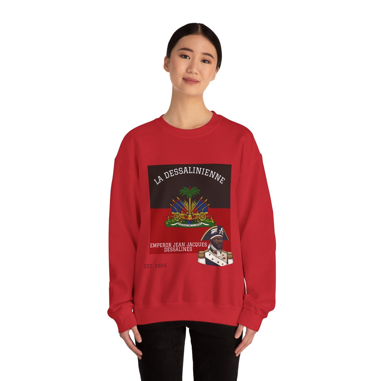 Haitian Heritage Crewneck Sweatshirt, Unisex Sweatshirt, Casual Streetwear, Gifts for Him, Gifts for Her, Cultural Pride Apparel