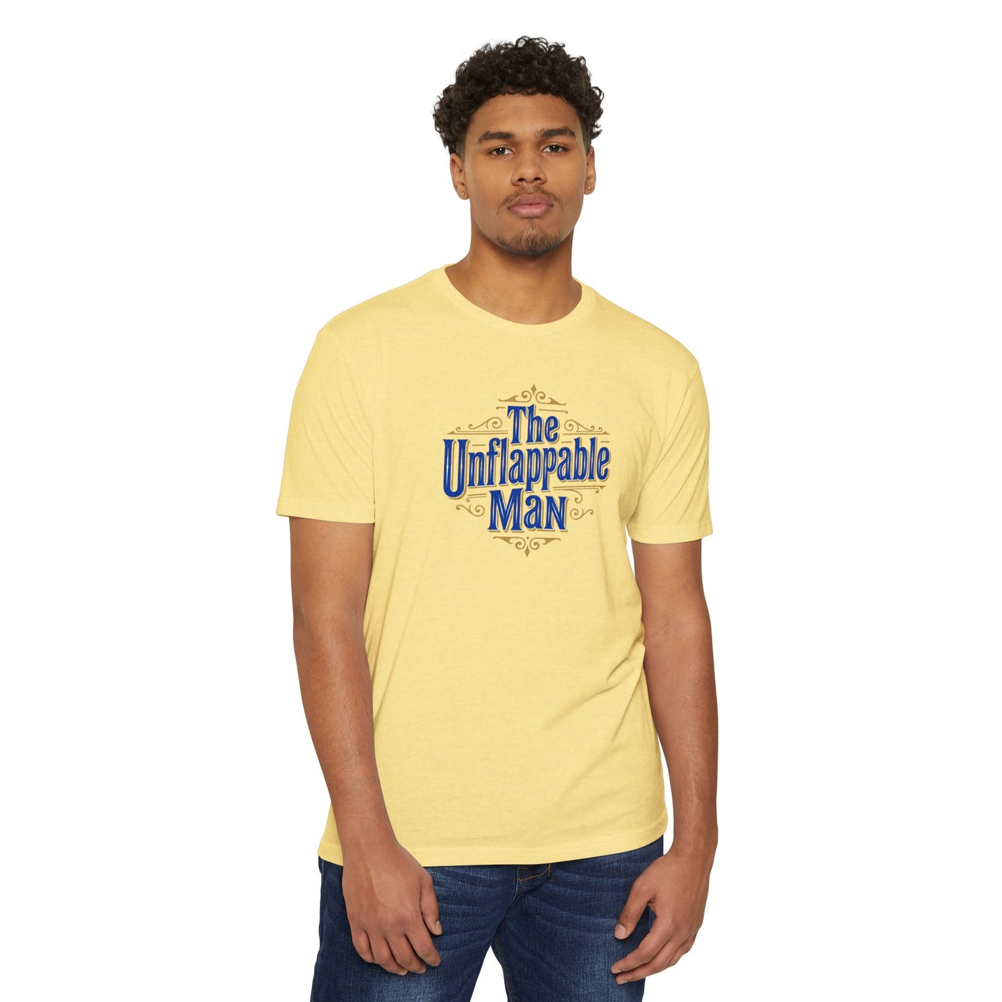 The Unflappable Man T-Shirt — Vintage-Inspired Graphic Tee for Confident Guys