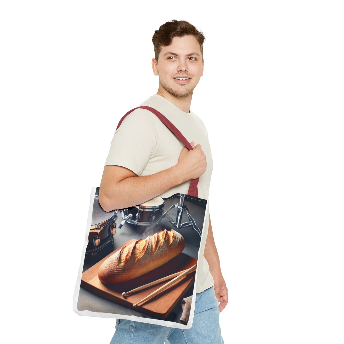 Bread & Drums Tote Bag – Perfect for Food Lovers & Musicians