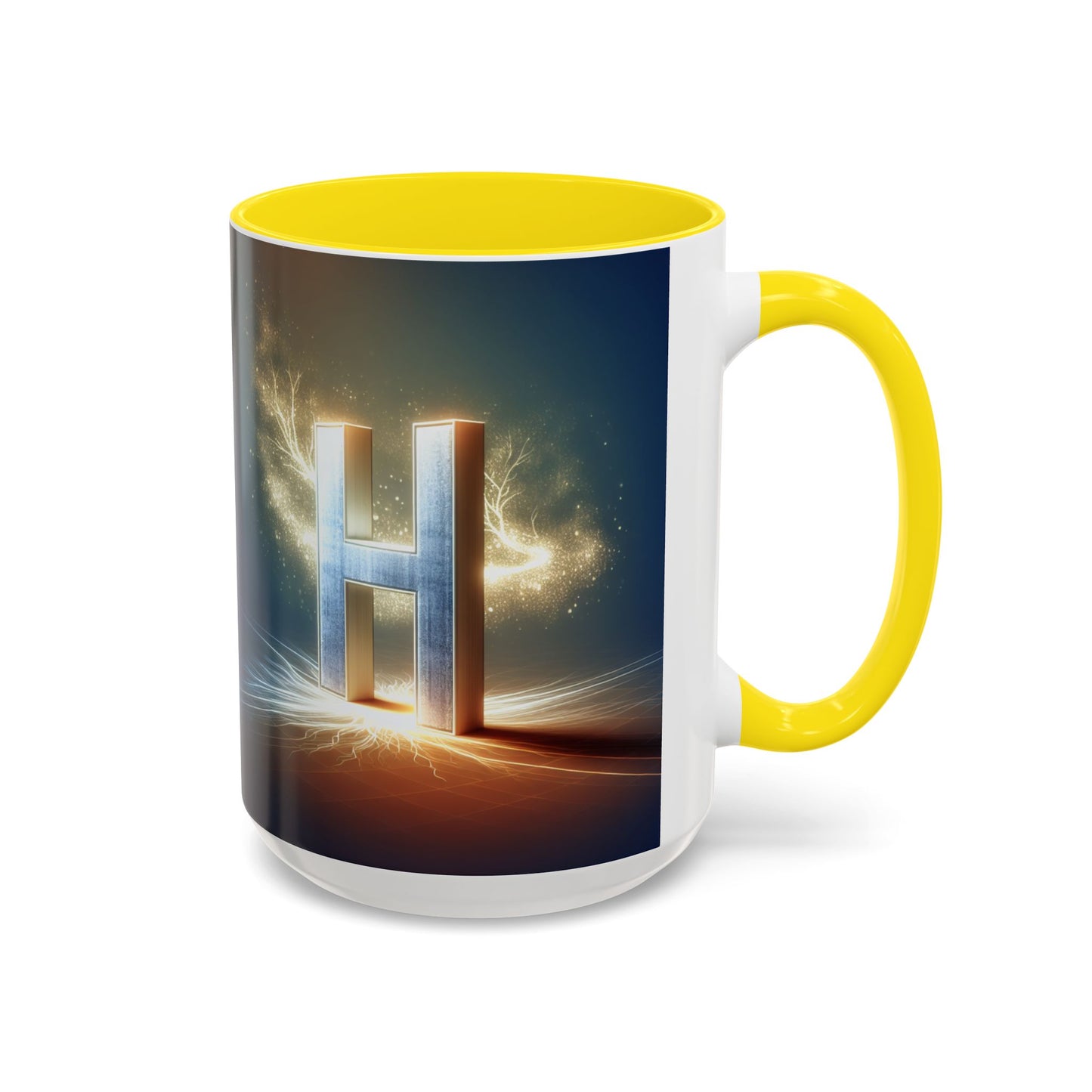 Stunning Accent Coffee Mug with Abstract Letter Design