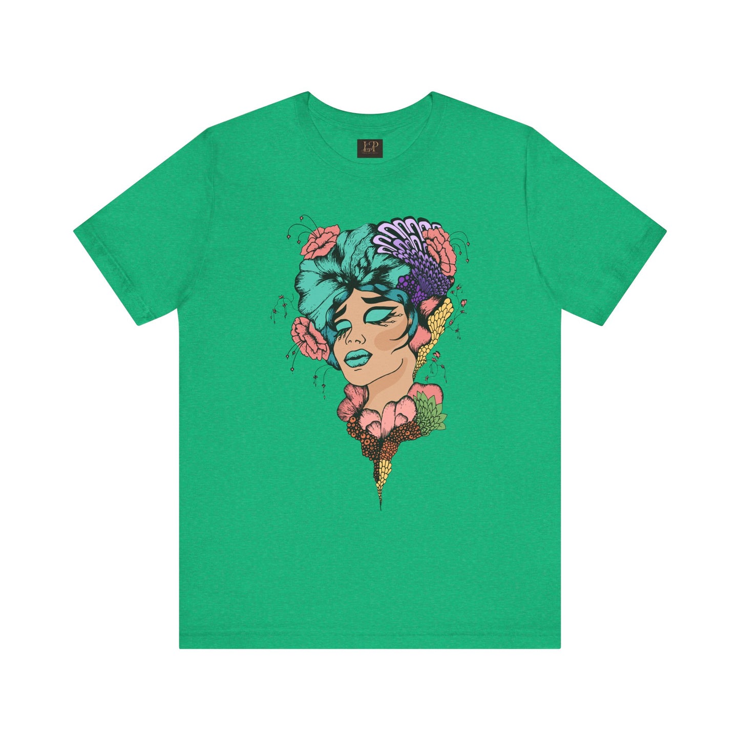 Artistic Floral Unisex Tee with Vibrant Design