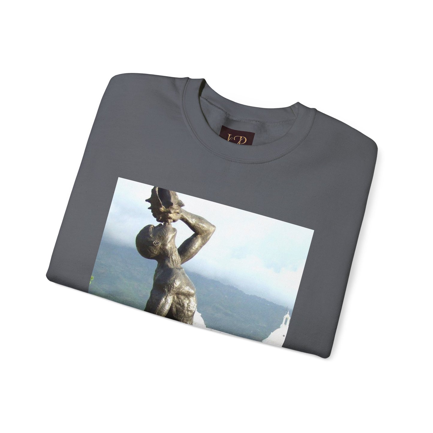 Artistic Unisex Crewneck Sweatshirt with Statue Design