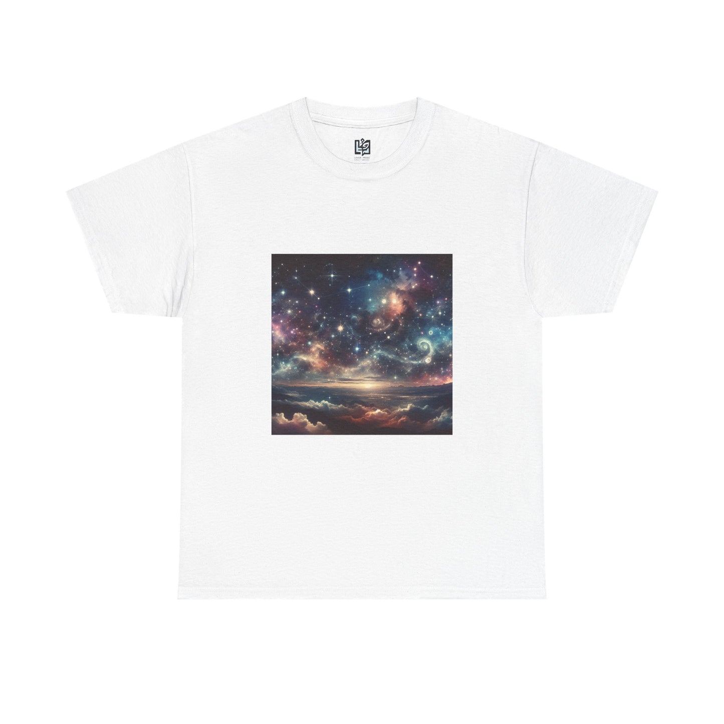 Cosmic Dreams Unisex Heavy Cotton Tee - Celestial Graphic Tee for Stargazers