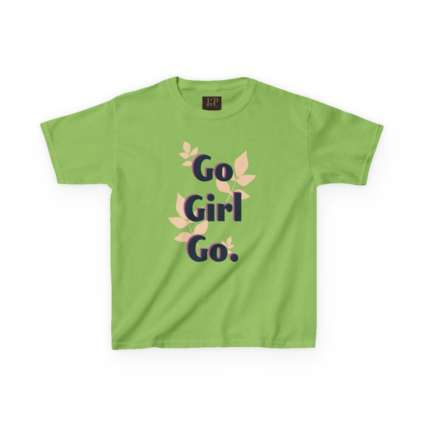 Go Girl Go Kids Heavy Cotton Tee - Motivational T-Shirt for Girls