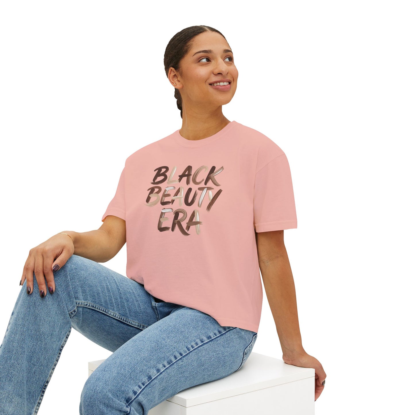 Black Beauty Era Boxy Tee — Women's Empowerment Graphic Shirt